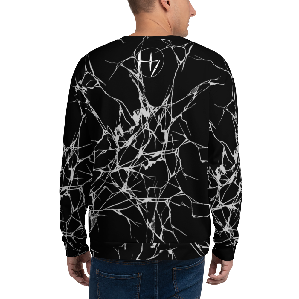 Cracked-Background_The-Haunted-City---Warslinger-Silhouette---White_The-Hau_mockup_Back_Mens_White.png
