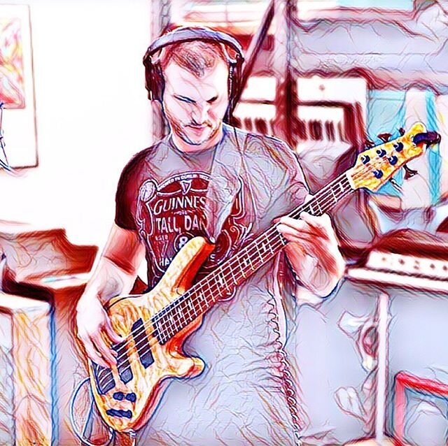 Bringing my bass face to the recording studio for my original band bq! 
Photo by @msloremipsum64 and stylized filters by @noz740 .
.
.
.
.
.
.
.

#bqfunk #studiopic #weplaybass #basslove #recordingsessions #recordingstudio #recordingsession #bassplay