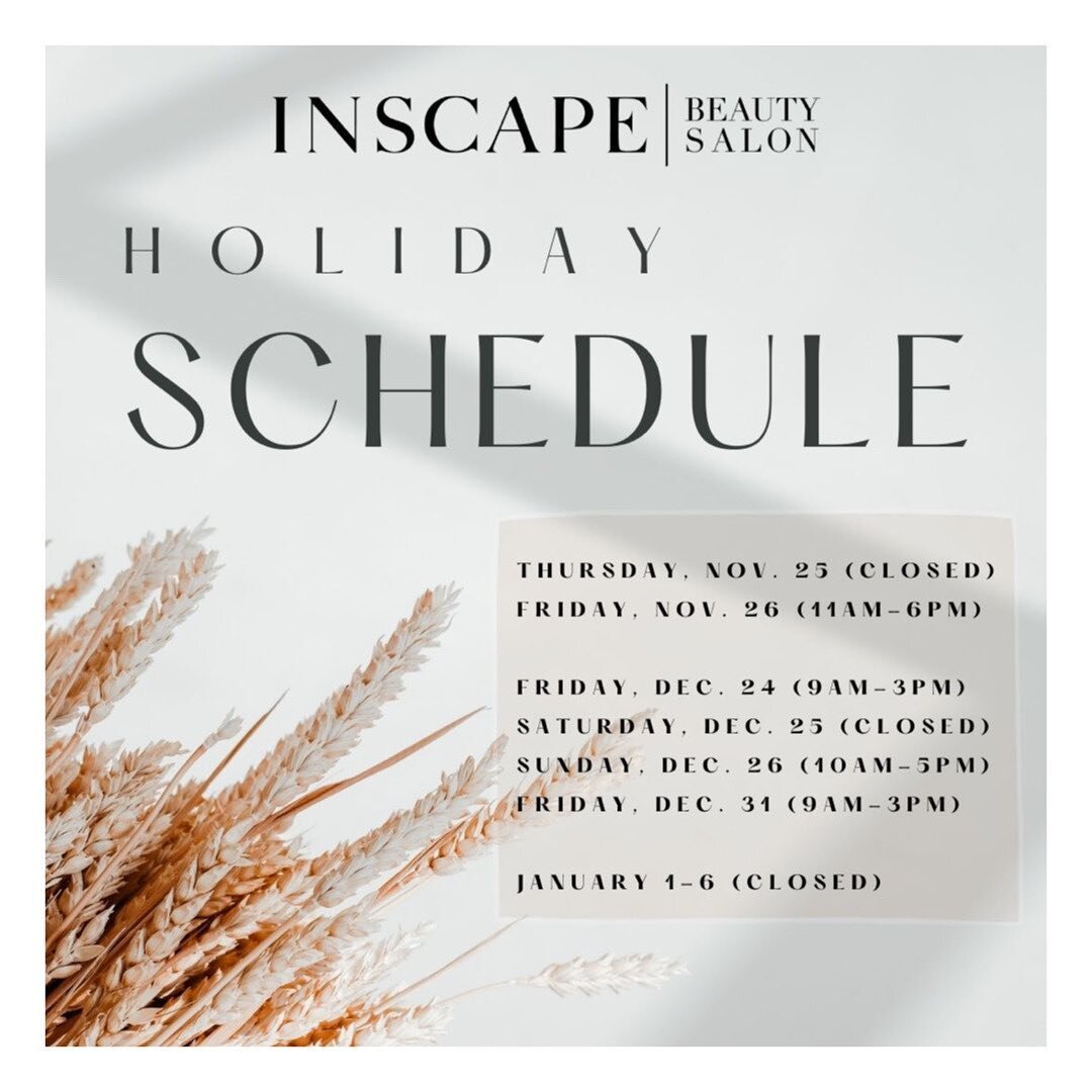 It&rsquo;s officially the start of the holiday season and we are seeing our calendars 📆 almost booked &hellip; If you haven&rsquo;t booked your Nov/Dec hair apt already, we recommend to book it early as we may not have openings if you wait last minu