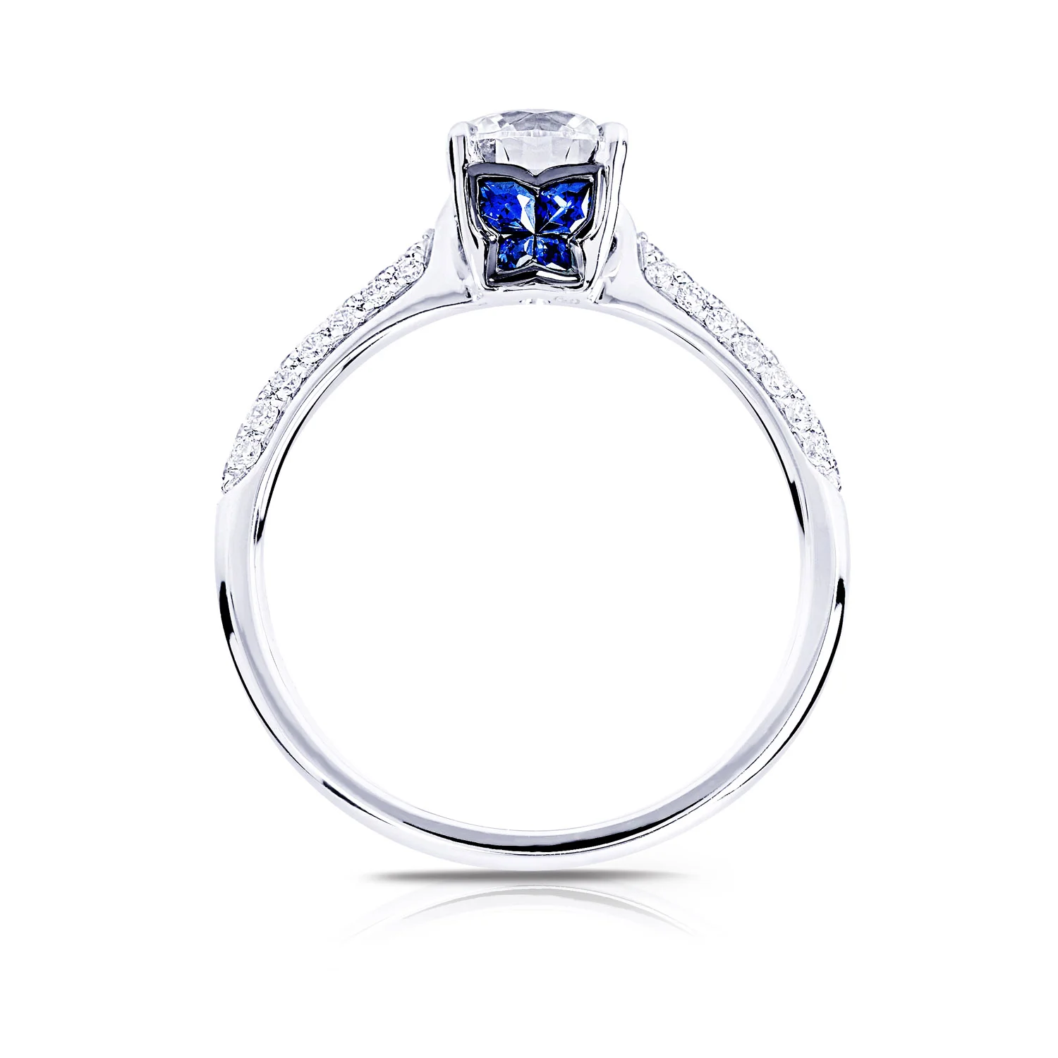 R31-144653 Butterfly Sapphire & Diamond Ring Mount