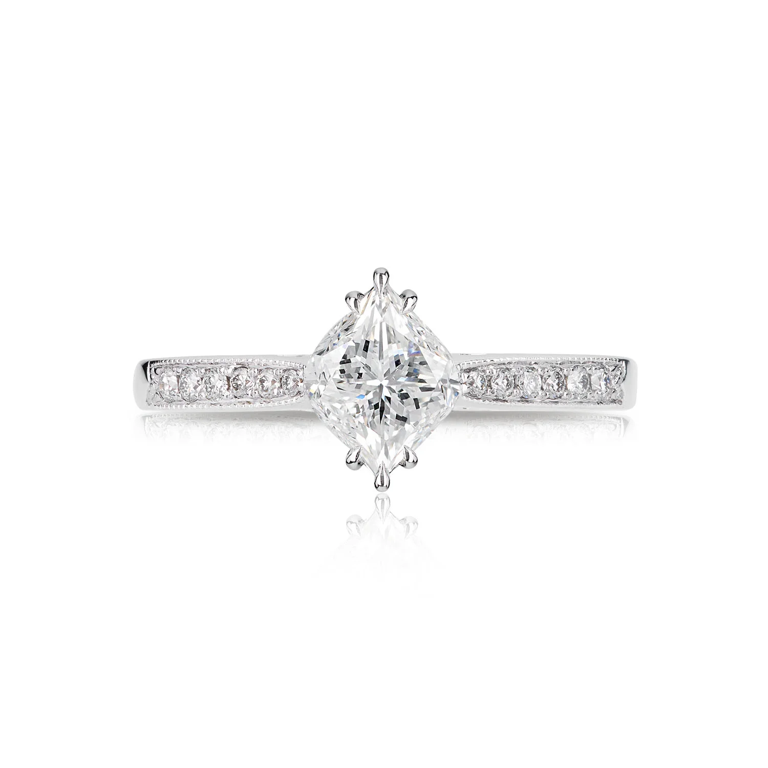 Calla cut Diamond Engagement Ring