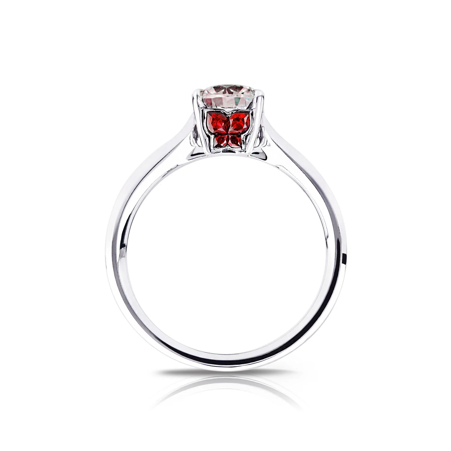 Calla Butterfly Bridal Ruby Ring