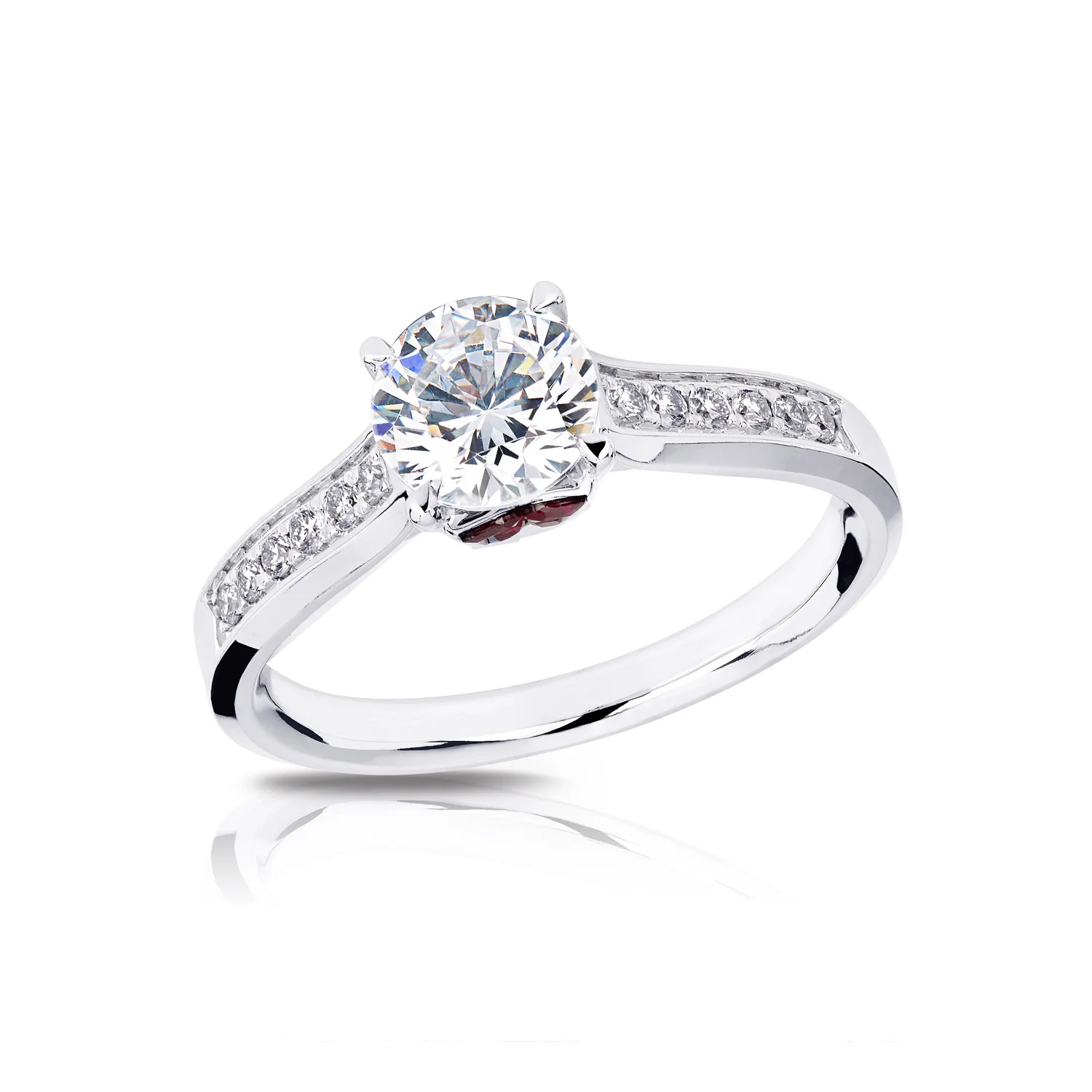 Solitaire Bridal Ruby Ring