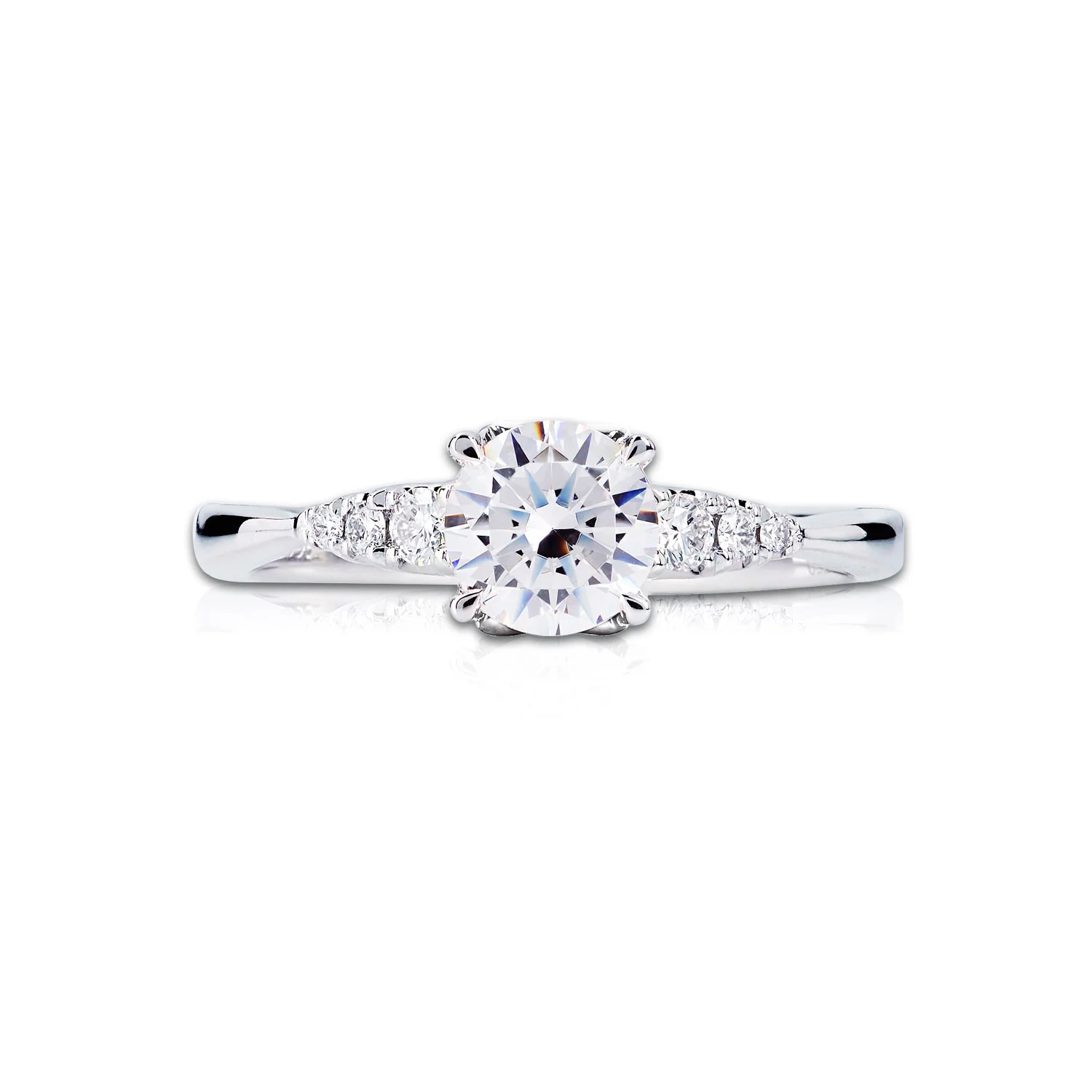 Two little butterfly ruby Solitaire Ring