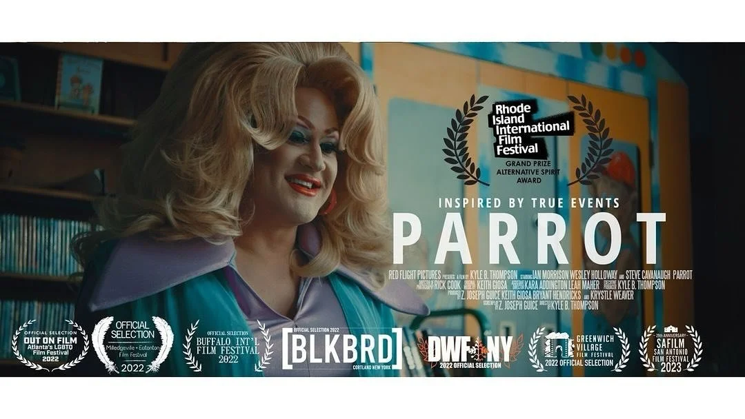 (From @redflightpictures) Over 20 festivals nationwide including two Oscar-qualifying festivals, and 10 awards including the grand prize Alternative Spirit award at the Oscar qualifying Flickers Rhode Island Film Festival, Parrot has had a remarkable