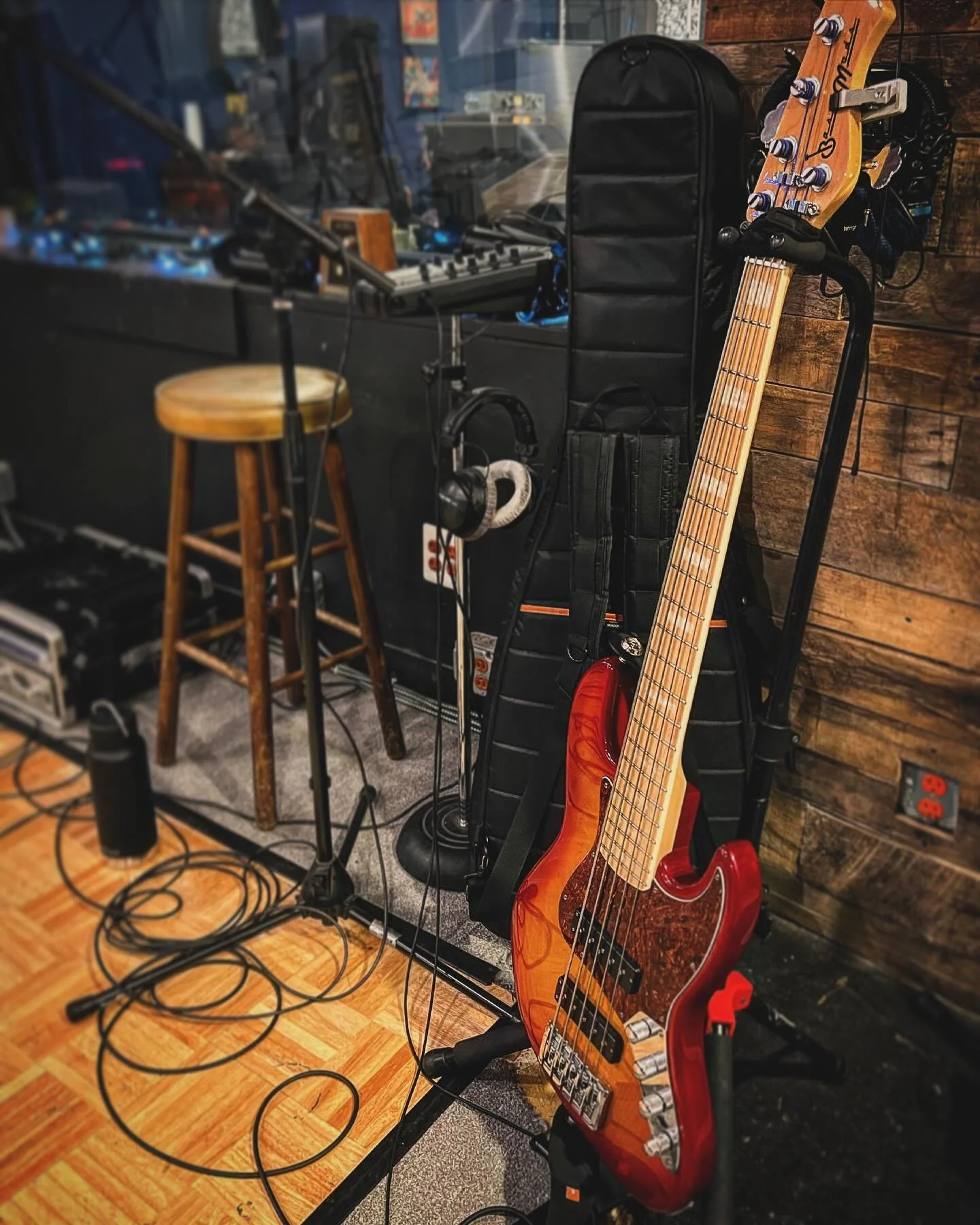 Day 2 at @cambridge_sound_studios tracking a new ep with @christinehavrilla the Gypsy Fuzz (@mixrmb , @cmclark1984; and soon to be joined by @gretchensinger77). @jsalamone on the other side of the glass manning the console with @zgrappone . #phillymu