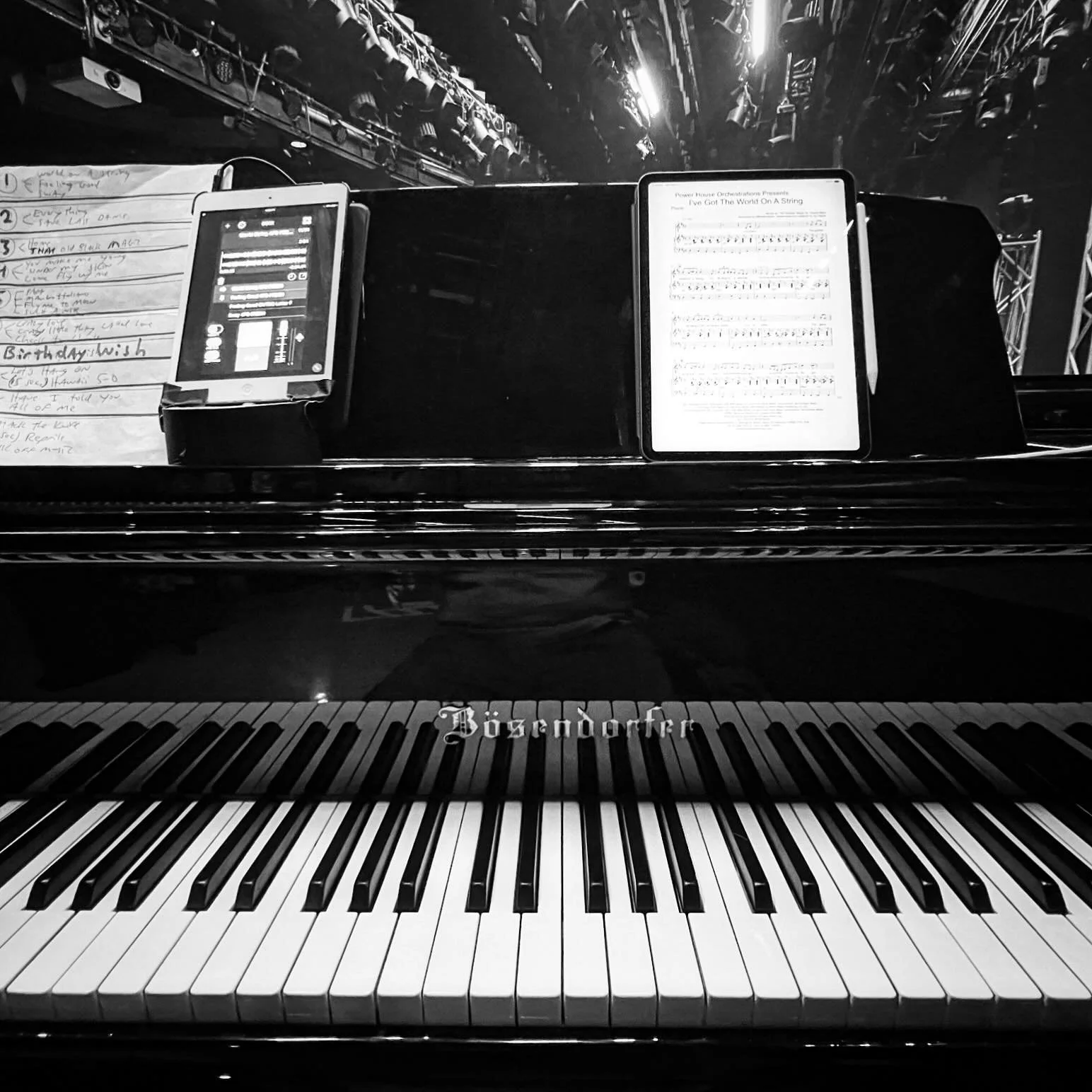 Michael Buble tribute show. Beautiful piano. Gonna be a fun show. #musician #bosendorfer #music #workingmusician #multiinstrumentalist #superstartheater