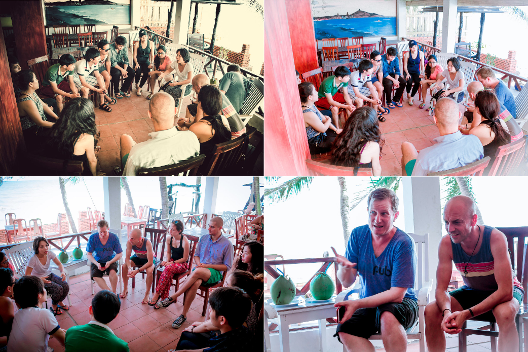 Kicking off our joint team building weekend with introductions and collaborative discussions