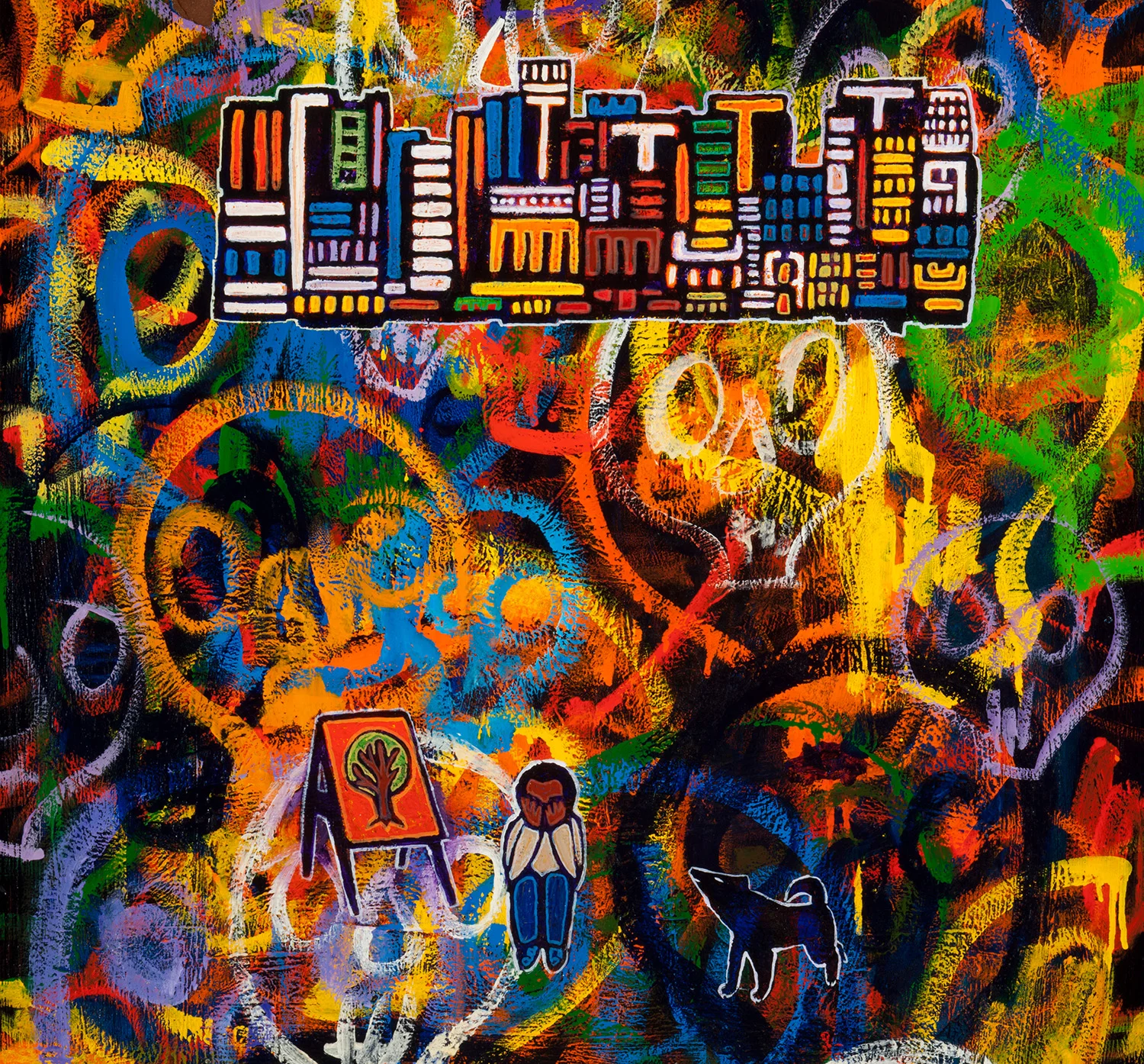 wolf time space, 2012, 30x28