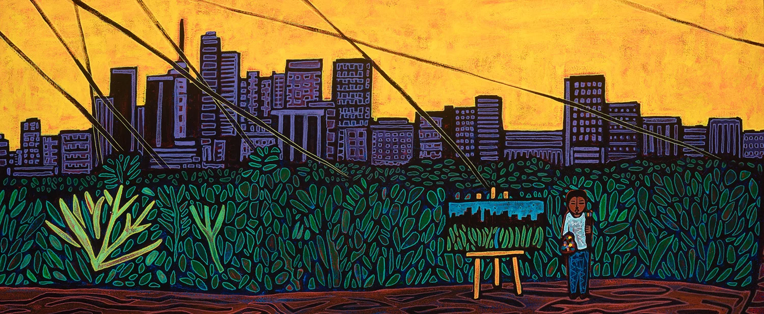 portrait of la, 2018, 48x20