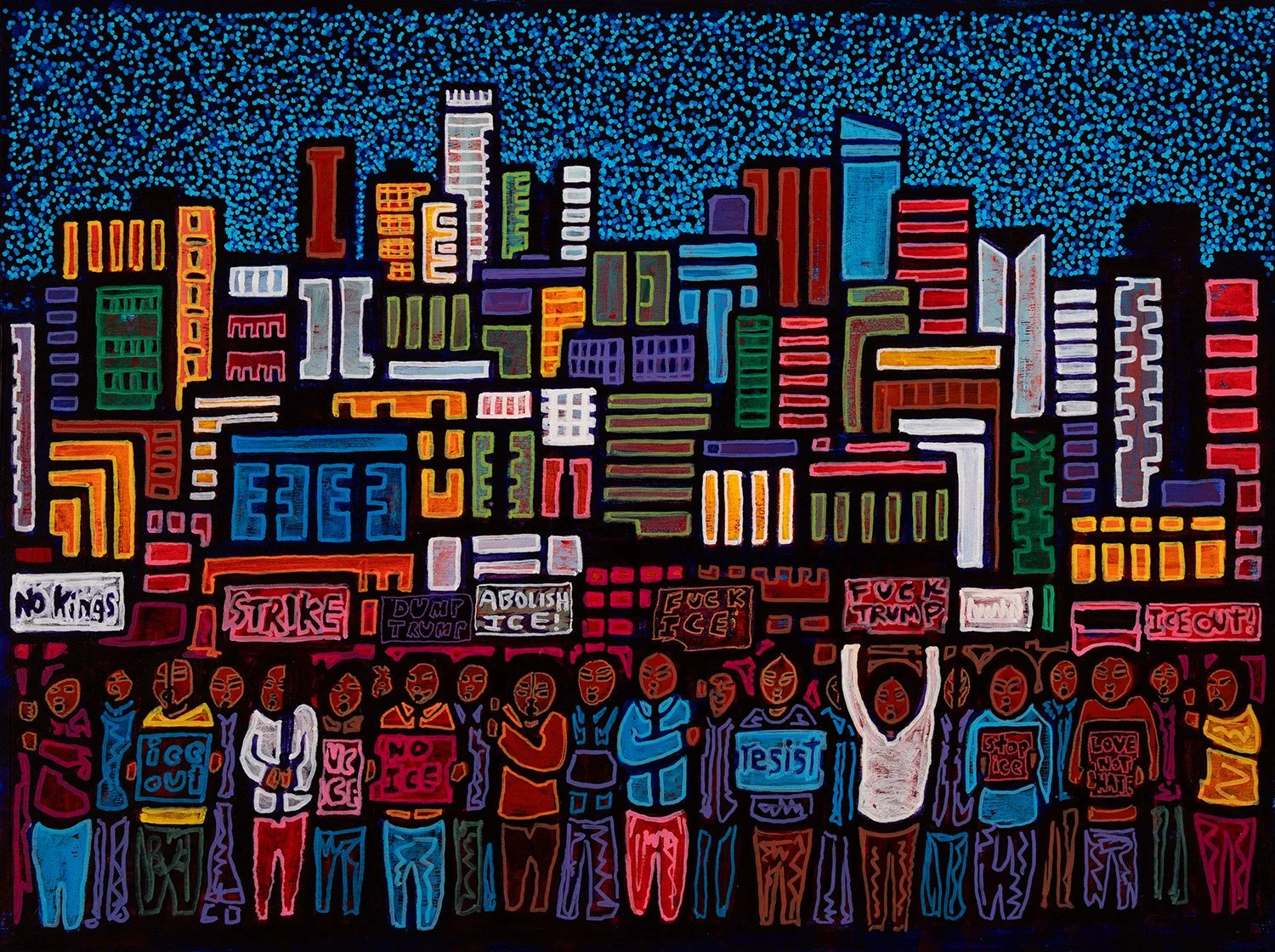 marcha contra ice, 2026, acrylics and enamels on wood, 24x18%22.jpg