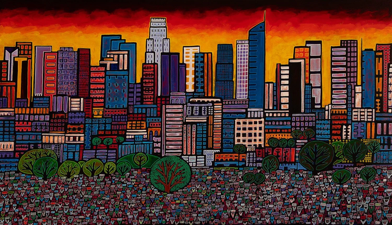 no kings in la, 2026, acrylics and enamels on canvas, 72x42%22.jpg