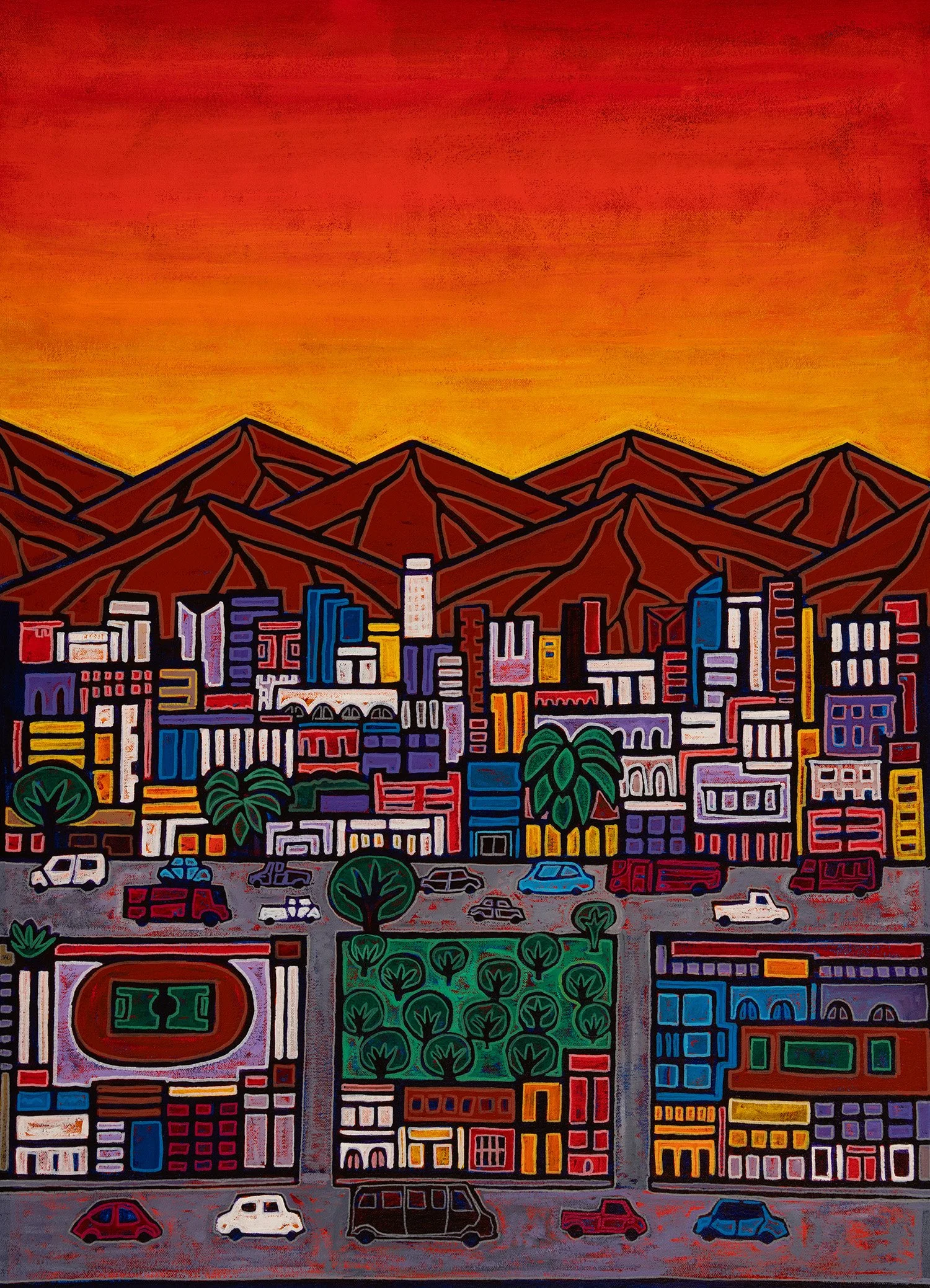 city of los angeles, 2026, acrylics and enamels on canvas, 36x26%22.jpg