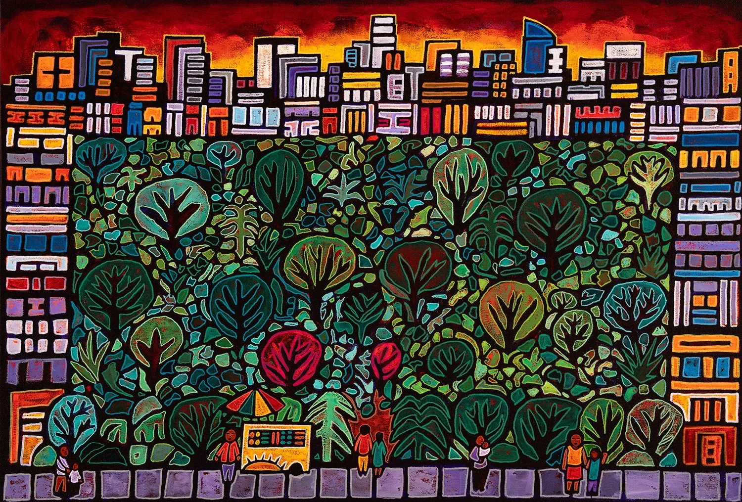 a botanical garden for aztlan, 2026, acrylics and enamels on canvas, 32x22%22.jpg