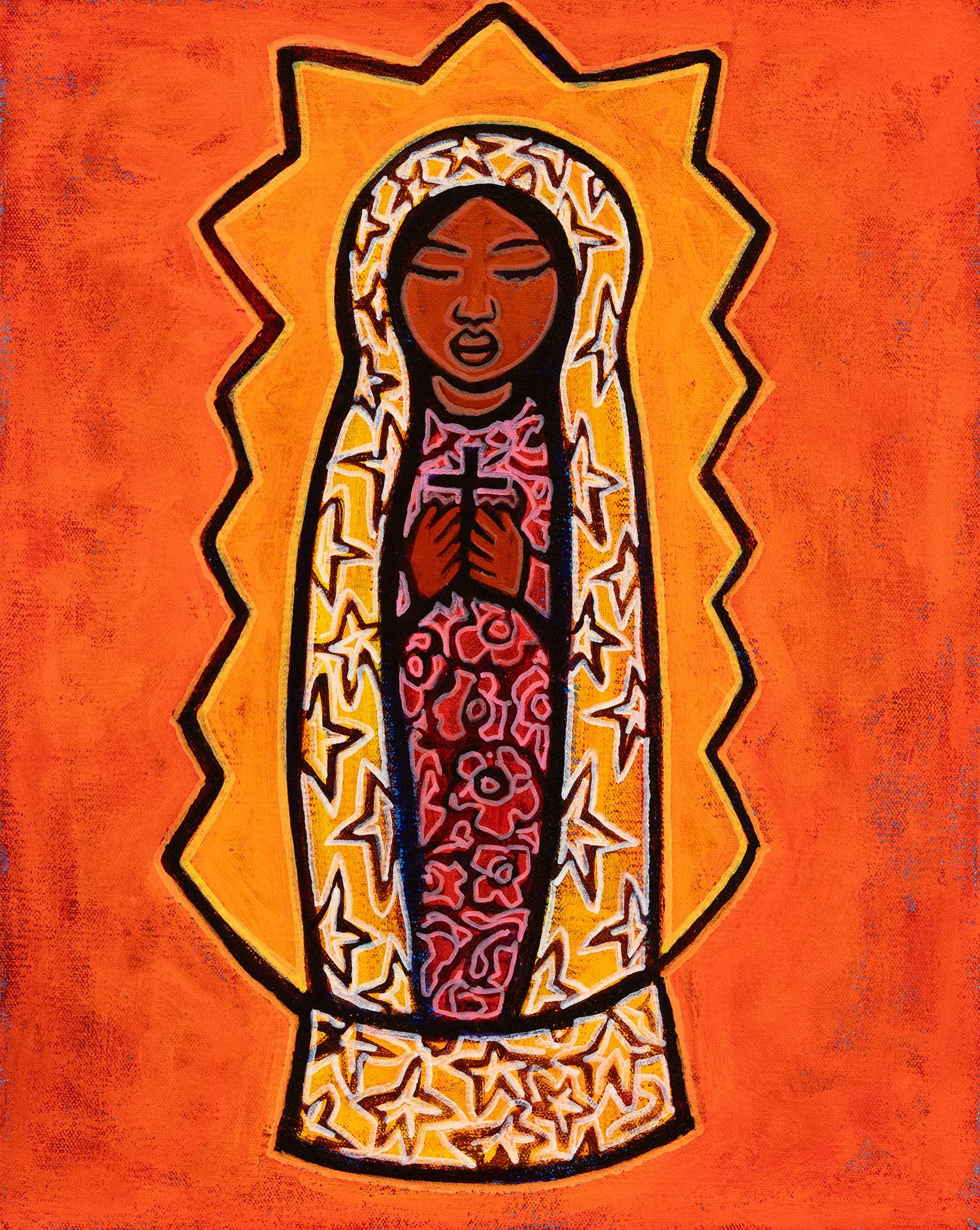 guadalupe (naranja), 2026, acrylics and enamels on canvas, 12x15%22.jpg