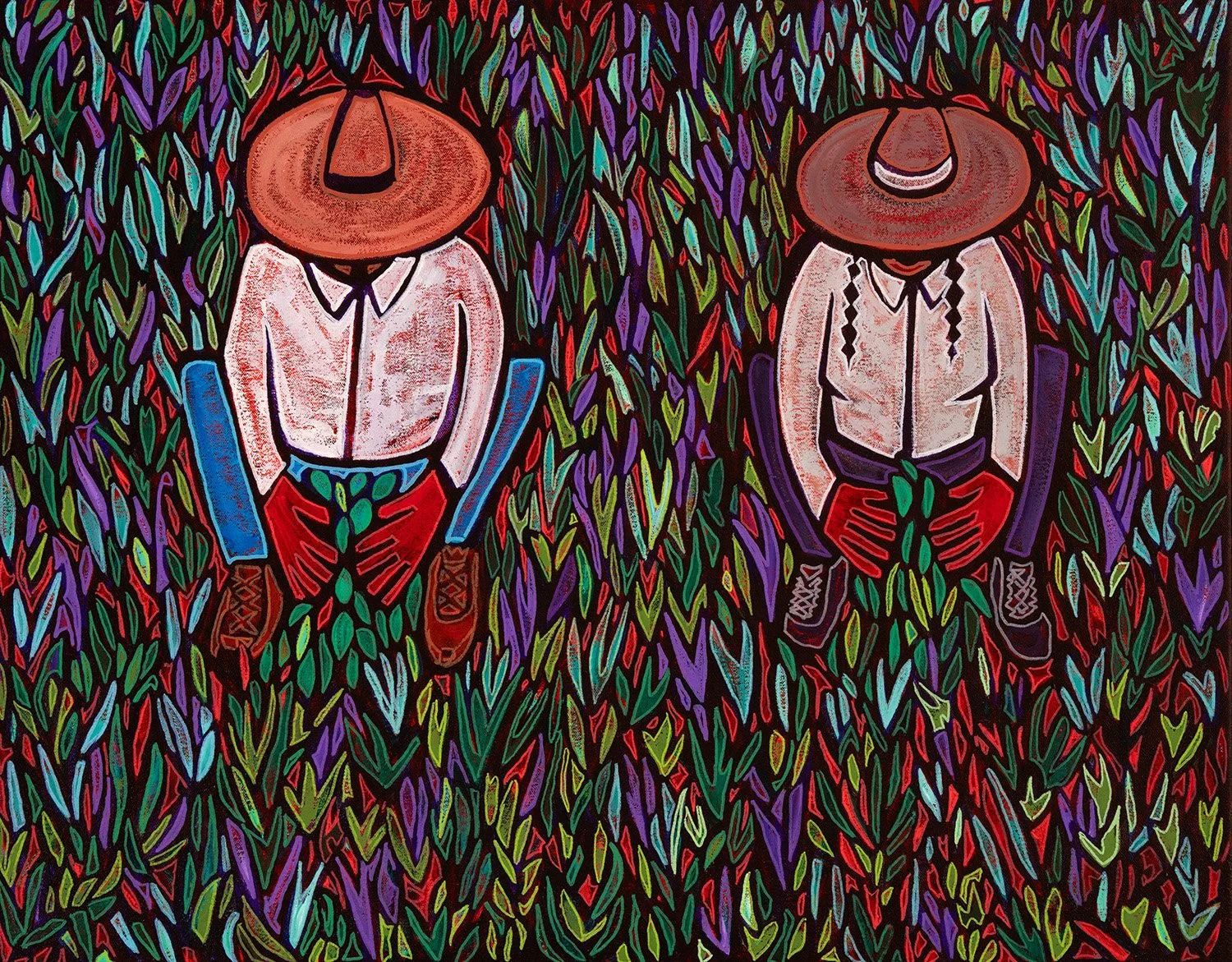 por vida, 2026, acrylics and enamels on canvas, 30x24%22.jpg