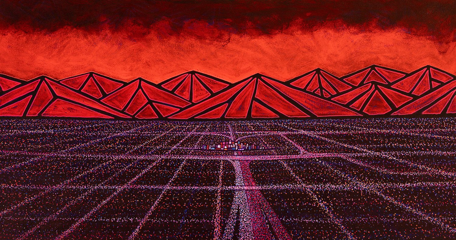 red la, 2026, acrylics and enamels on canvas, 44x24%22.jpg