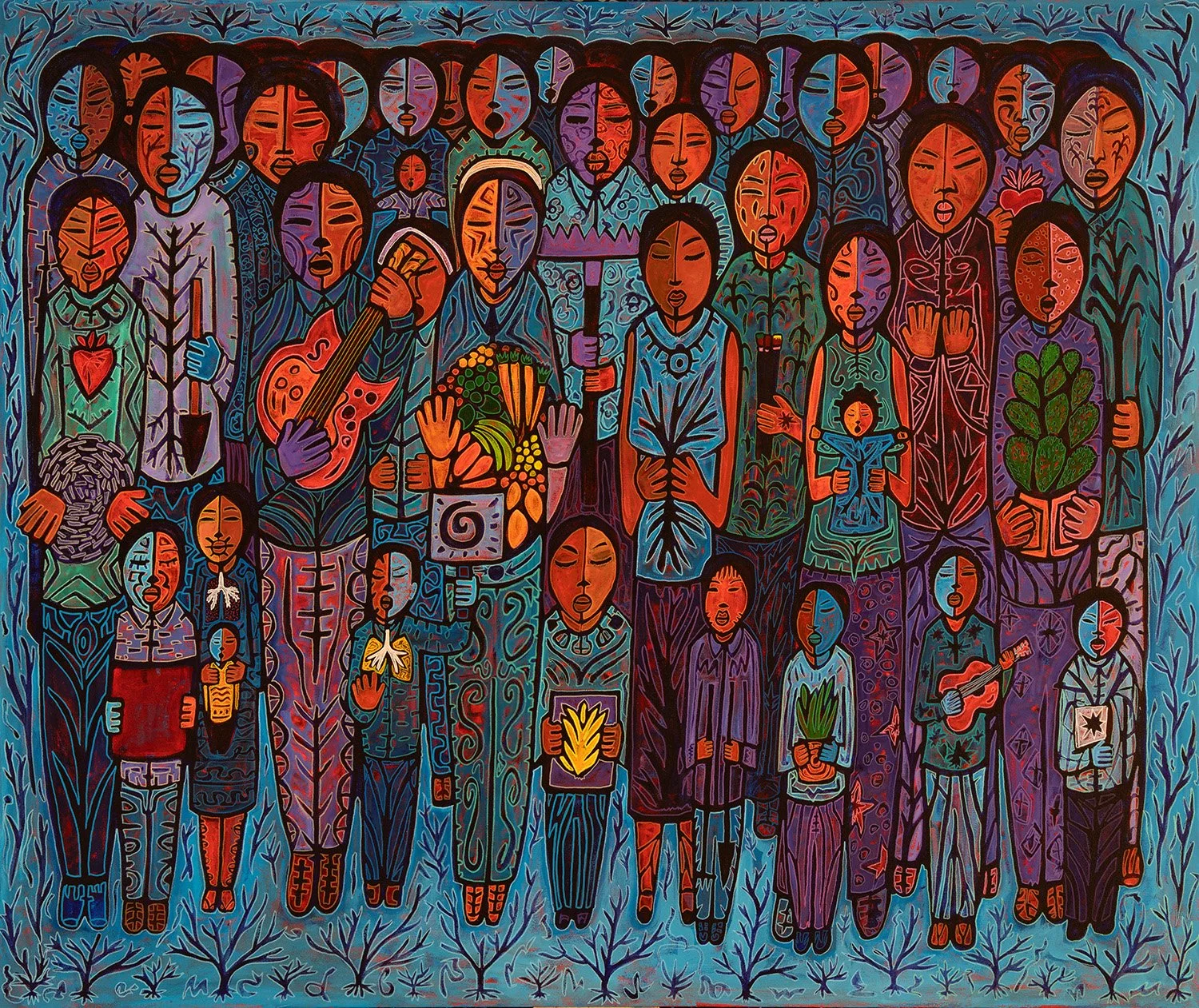 angelitos, 2026, acrylics and enamels on canvas, 72x60%22.jpg