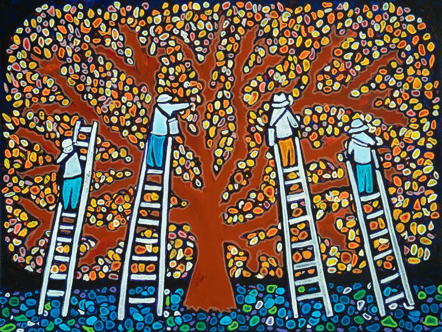 fruit harvest, 2025, acrylics and enamels on canvas, 17x13%22.jpg