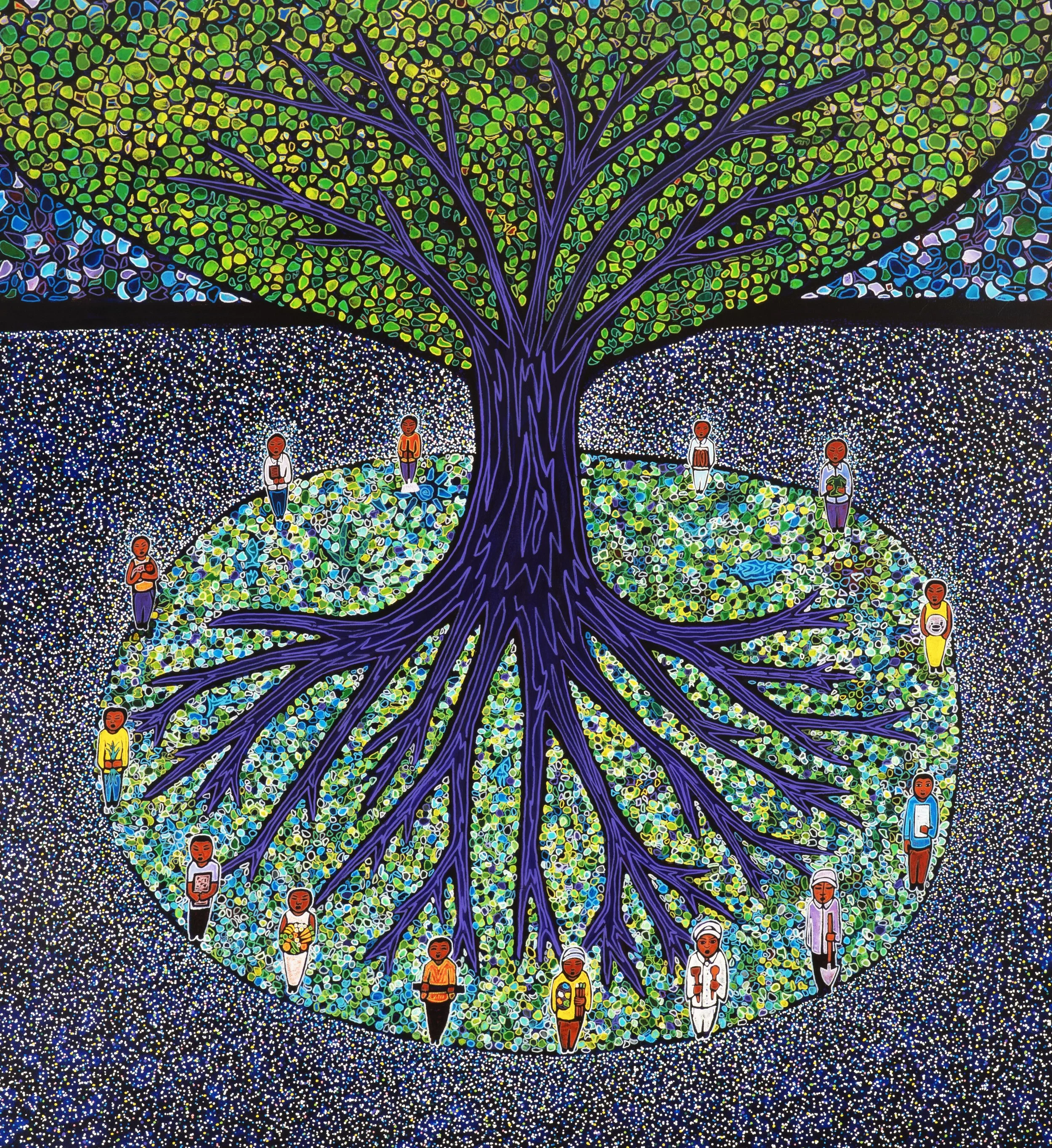 land stewards, 2025, acrylics and enamels on canvas, 88x78" copy.jpg