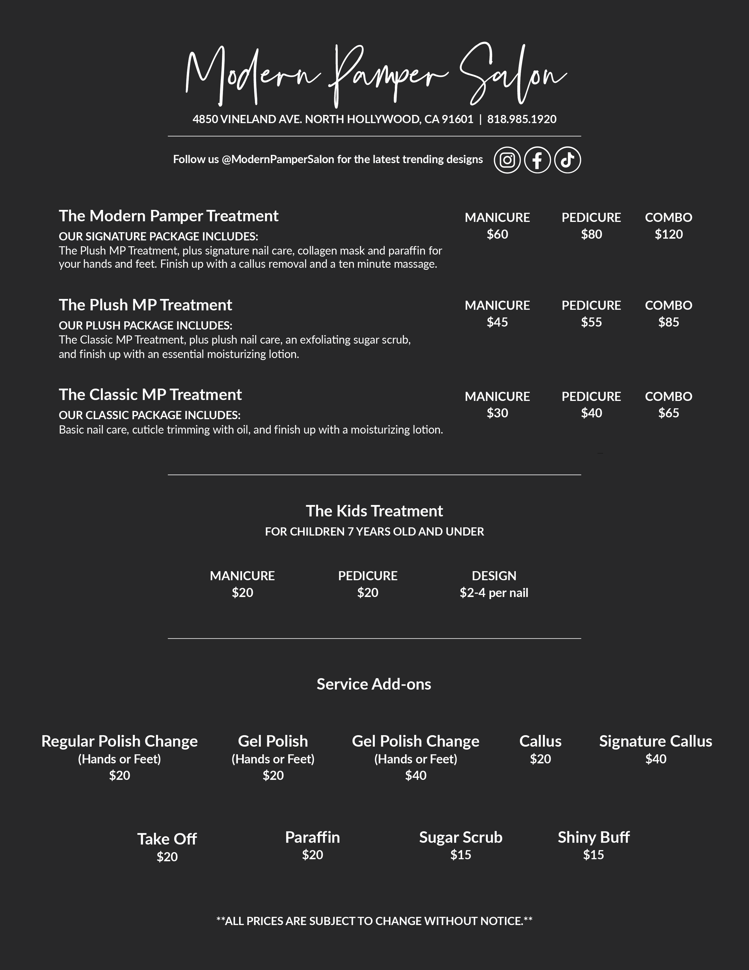 Modern Pamper Salon