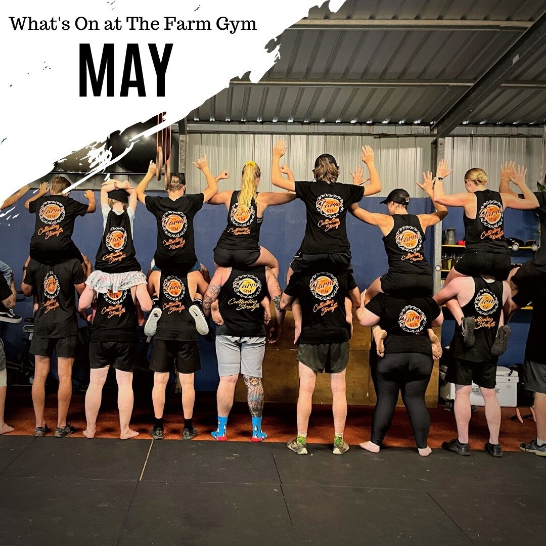 Whats on at The Farm Gym this May⁠
⁠
Friday's - 5:00 pm - 6:00 pm⁠
Friday Nights Strongman - Casual pass available⁠
To Book go to our link in bio⁠
⁠
Saturday's - 7:00am - 8:30am ⁠
Spartan Race Ready Course⁠
A 6-week program leading up to the Gold Coa