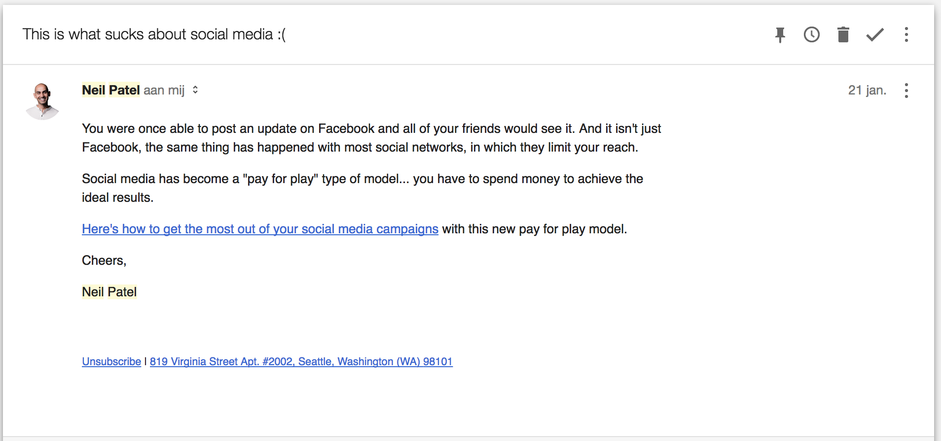 Neil Patel e-mail