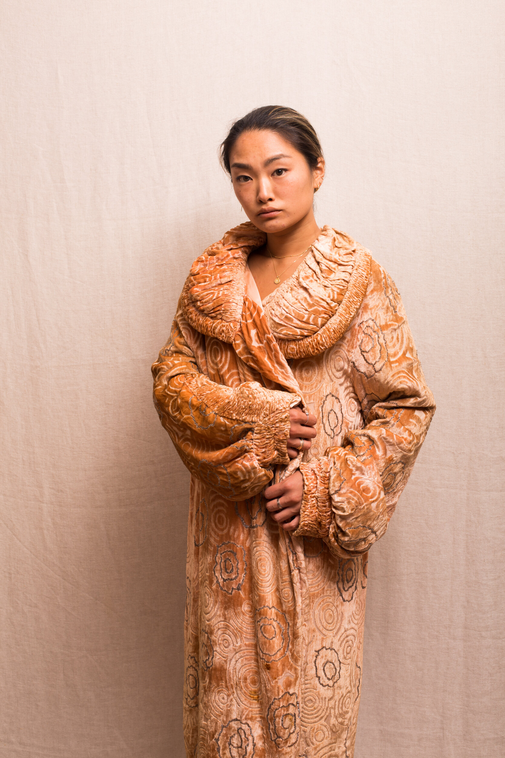 Velvet Beaded Opera Coat 1920s 