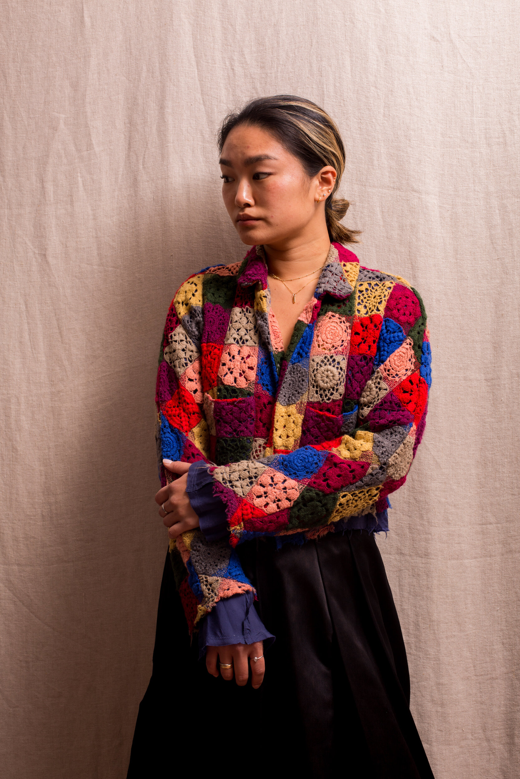  Comme des Garçons Cropped Crochet Jacket