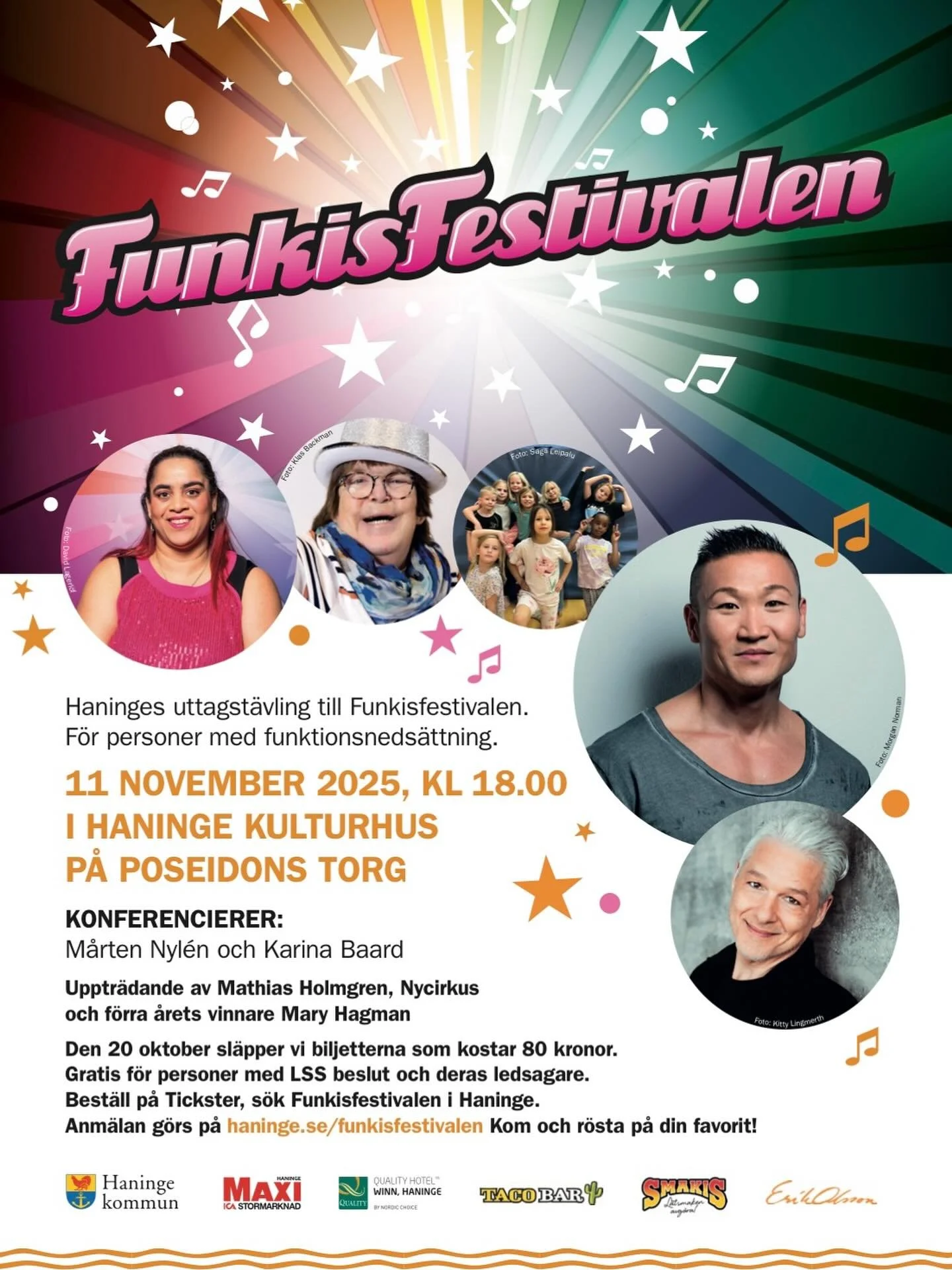 🎶 Smakis stolt sponsor till Haninges uttagstävling till Funkisfestivalen! 💚
En fantastisk kväll fylld av glädje, musik och gemenskap – för och med personer med funktionsnedsättning.
Kom och heja fram årets delt