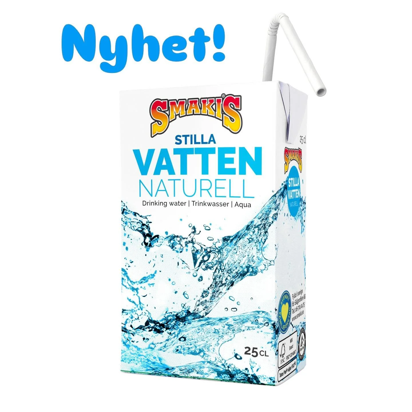💧 NYHET FR&Aring;N SMAKIS &ndash; STILLA VATTEN 25 CL 💧

Nu lanserar vi Smakis Stilla Vatten 25 cl &ndash; ett alternativ f&ouml;r verksamheter som vill erbjuda ett vatten i praktisk Tetra Pak f&ouml;rpackning.

✔️ 100 % vatten &ndash; utan socker 