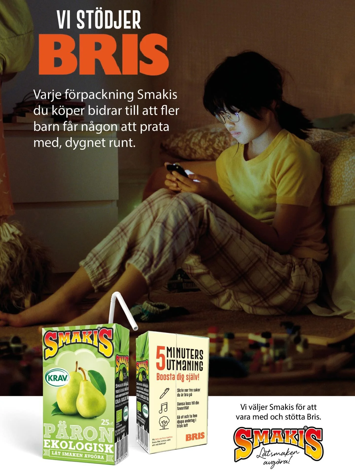 Alla barn ska ha n&aring;gon att v&auml;nda sig till n&auml;r det k&auml;nns sv&aring;rt.
D&auml;rf&ouml;r samarbetar vi med @bris116111 &ndash; f&ouml;r att bidra till att fler barn f&aring;r st&ouml;d, trygghet och n&aring;gon som lyssnar, dygnet r