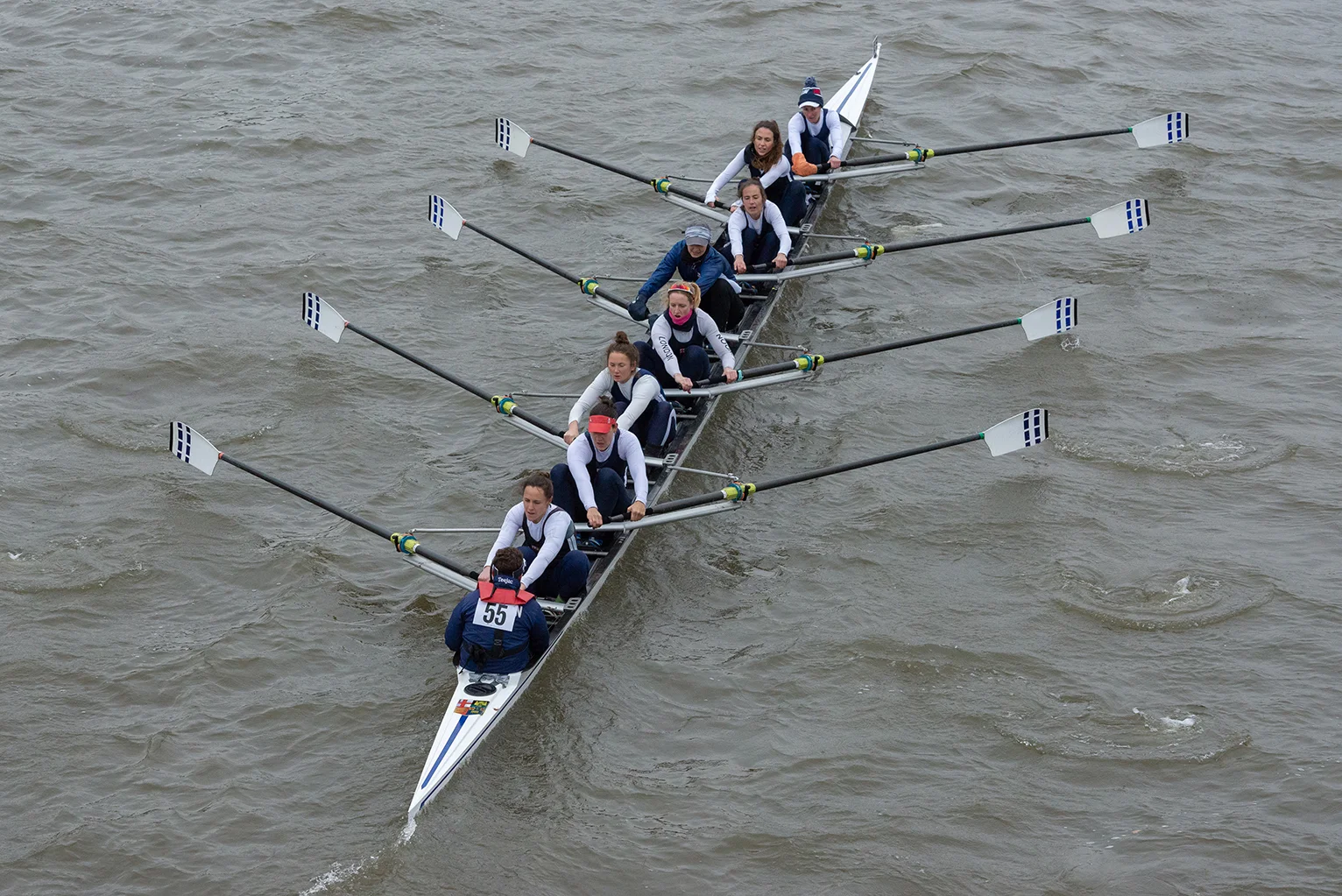 LRC Elite Women Cox Jason Gray, Stroke Sophie Hosking, 7 Jess Eddie, 6 Lina Etiaksnizarb, 5 Meghann Jackson, 4 Catherine Ador, 3 Orla Hayes, 2 Jenny Pelly, Bow Imogen Walsh