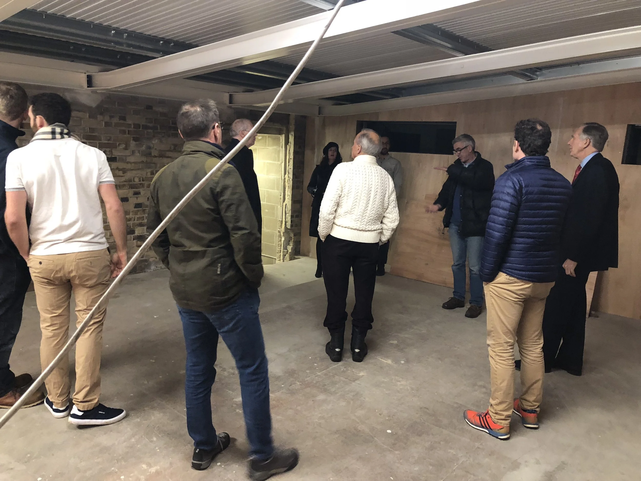 The LRC Committee gathered in the men’s first floor changing room.