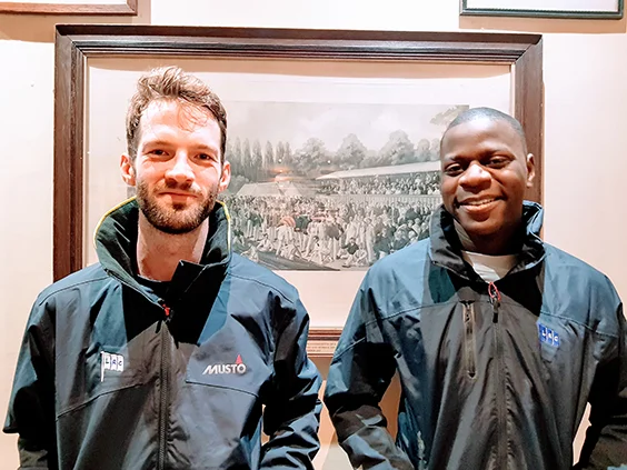 Brad (on the left) is wearing the BR1 Inshore Jacket and Louron is wearing the Sardinia BR1 Jacket