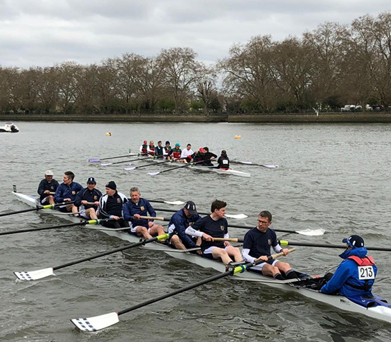 The crew sets off.