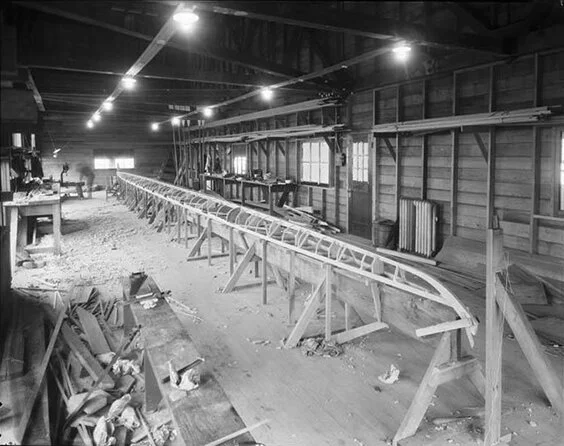 George Pocock’s Shop in 1923, about a year after being established.