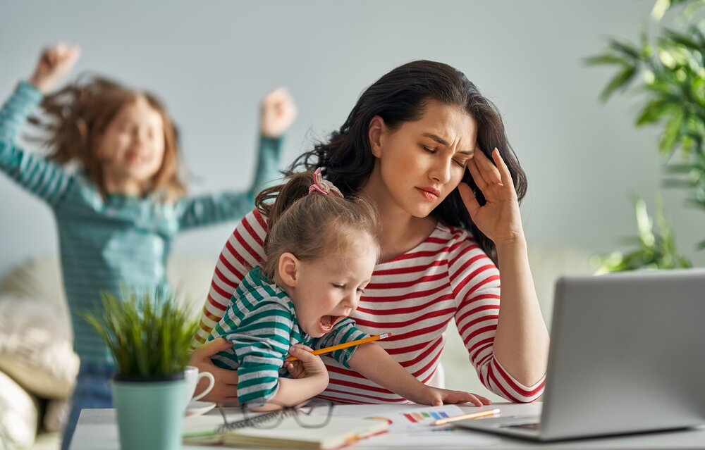 How can I work from home and look after children