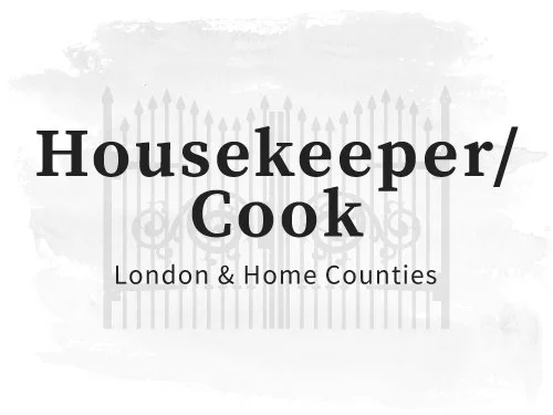 Chinese Housekeeper and Cook.  Fusion, Asian and Western dishes plus Ok for six day week.