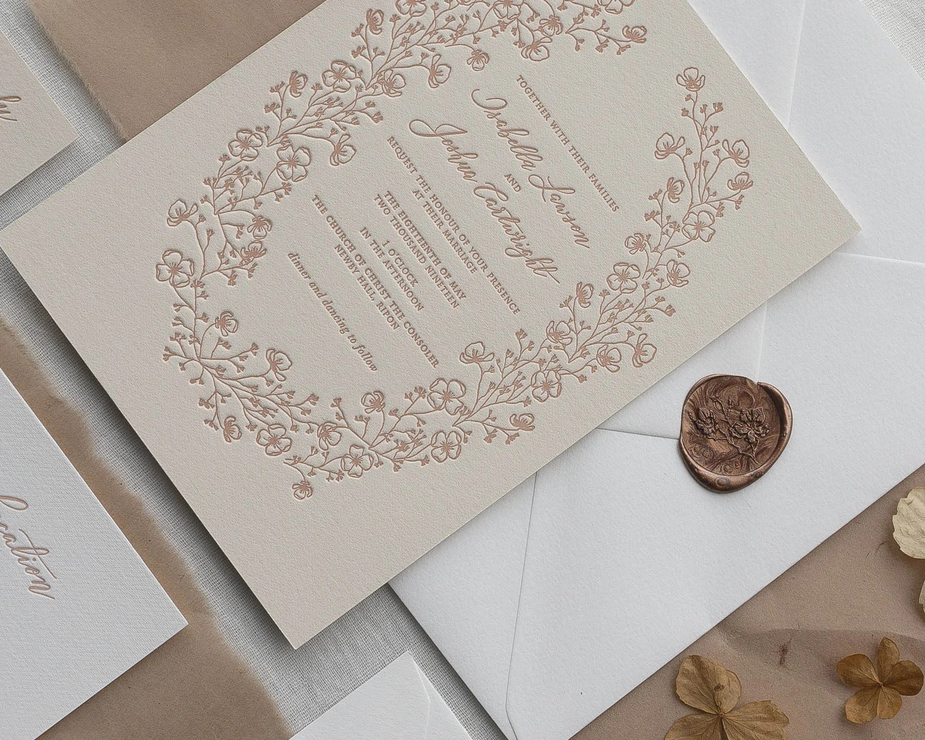 Phylecia Sutherland Intricate botanical letterpress invitation.jpg