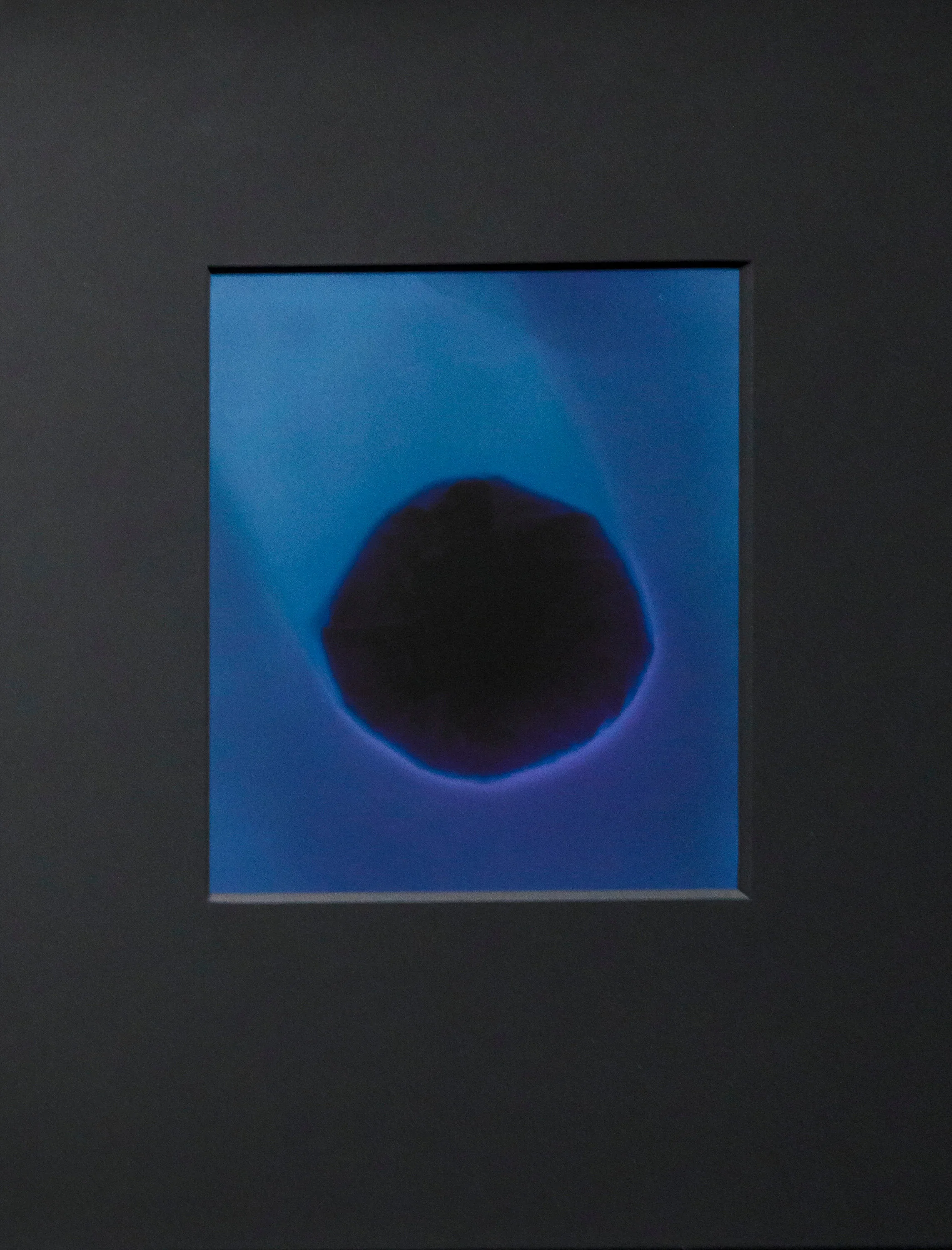 Dark Star #1    Archival pigment print from solar photogram paper negative.    Image 20 x 22cm, framed 54 x 58cm