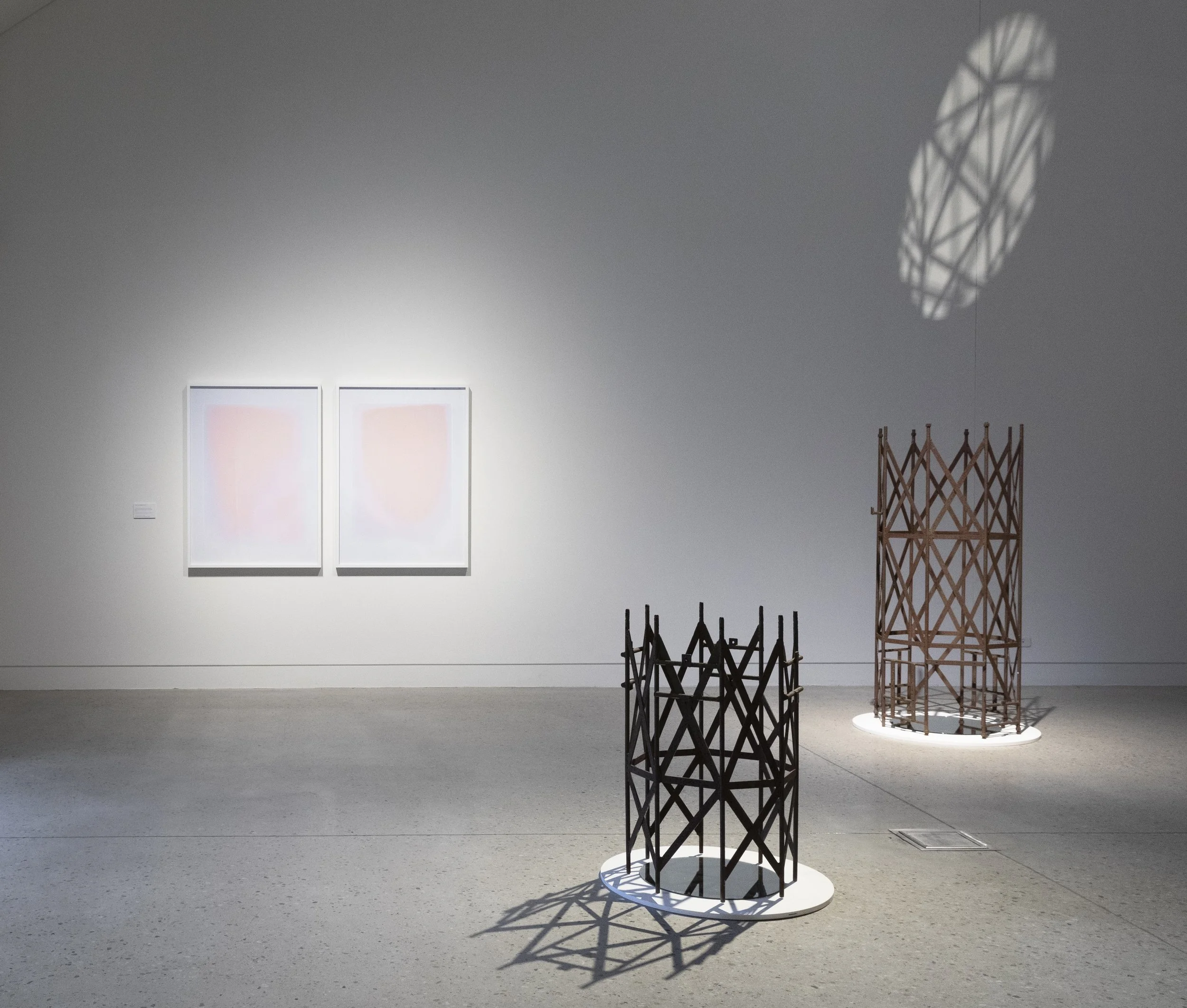 'An observation of sunlight, silver and glass, homage to Elizabeth Fulhame' #1 and #2. 