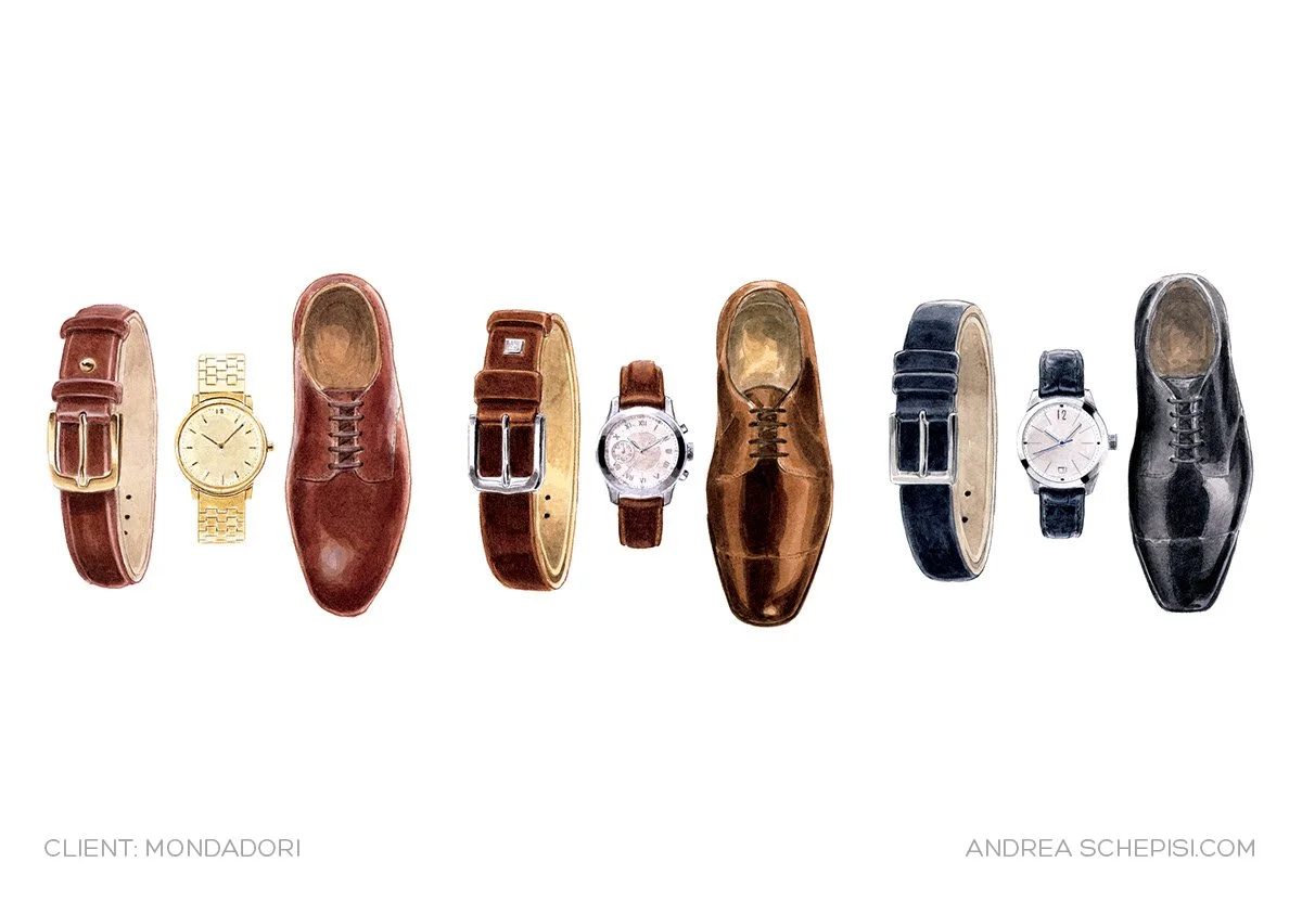 Andrea-Schepisi-editorial-illustration-fashion-watercolor-watch-belt-shoe.jpg