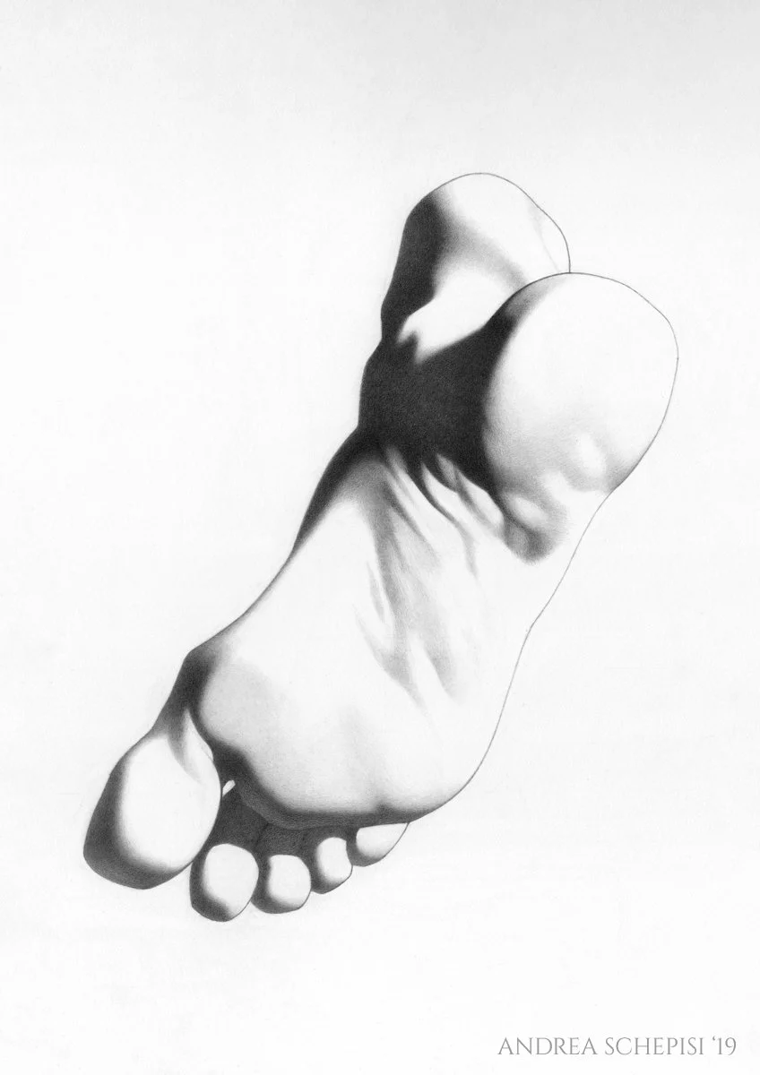 2019 Graphite Study - Bargue Plate - Foot