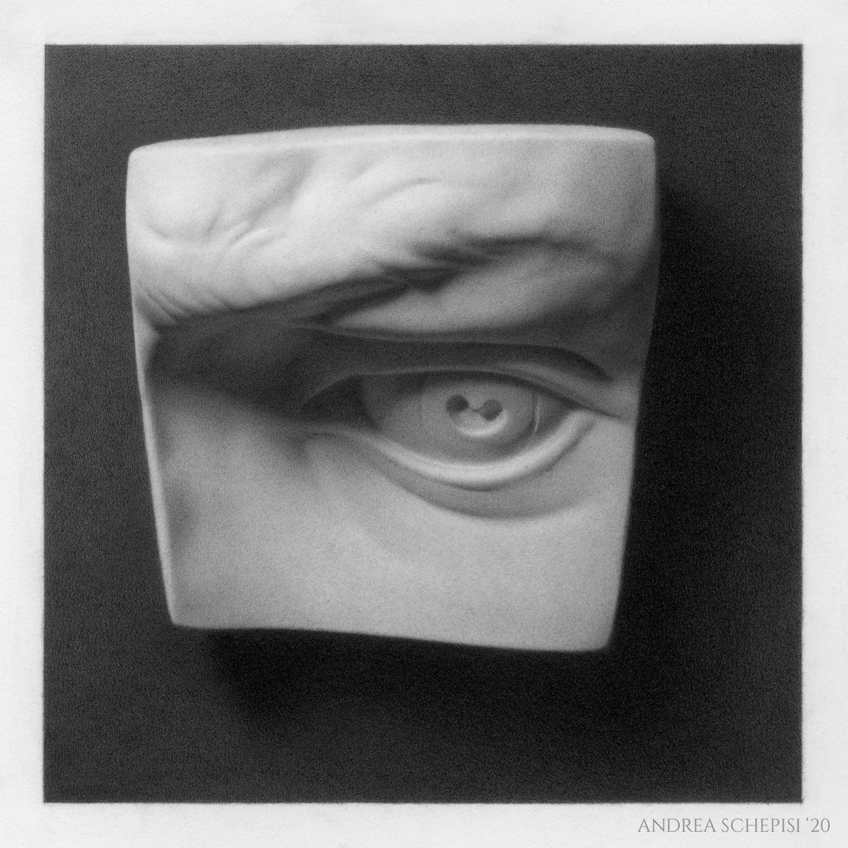 2020 Graphite Study - Cast Drawing - David's Eye