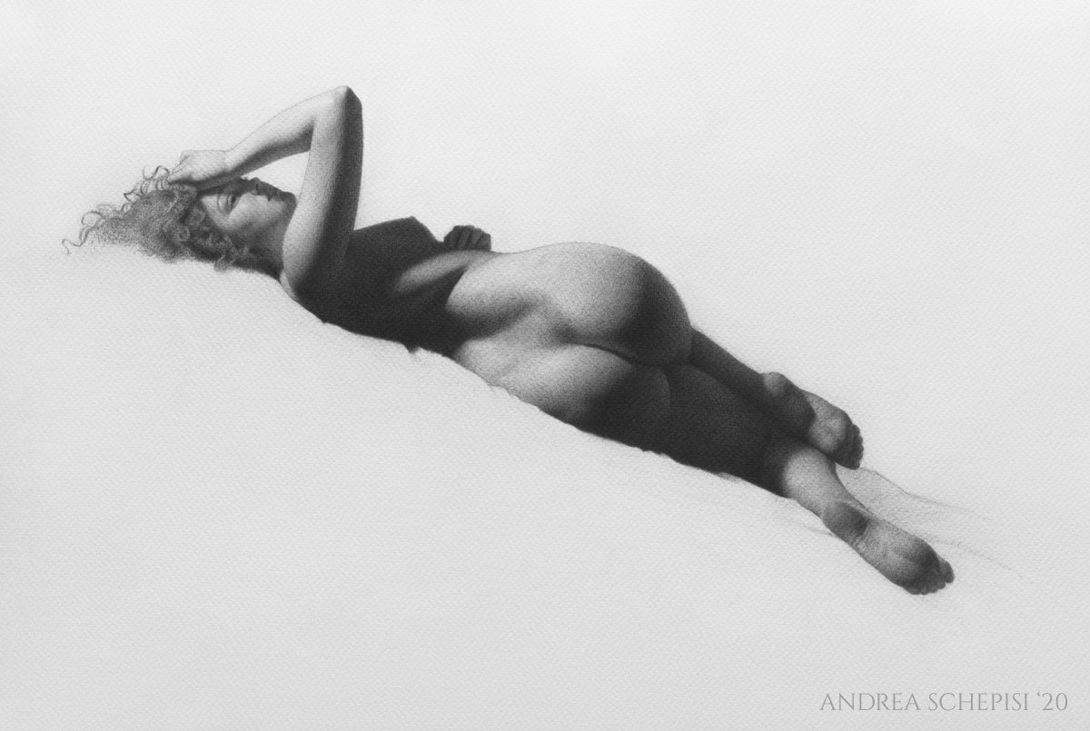 2020 Graphite Study - Figure Drawing - Reclining Woman