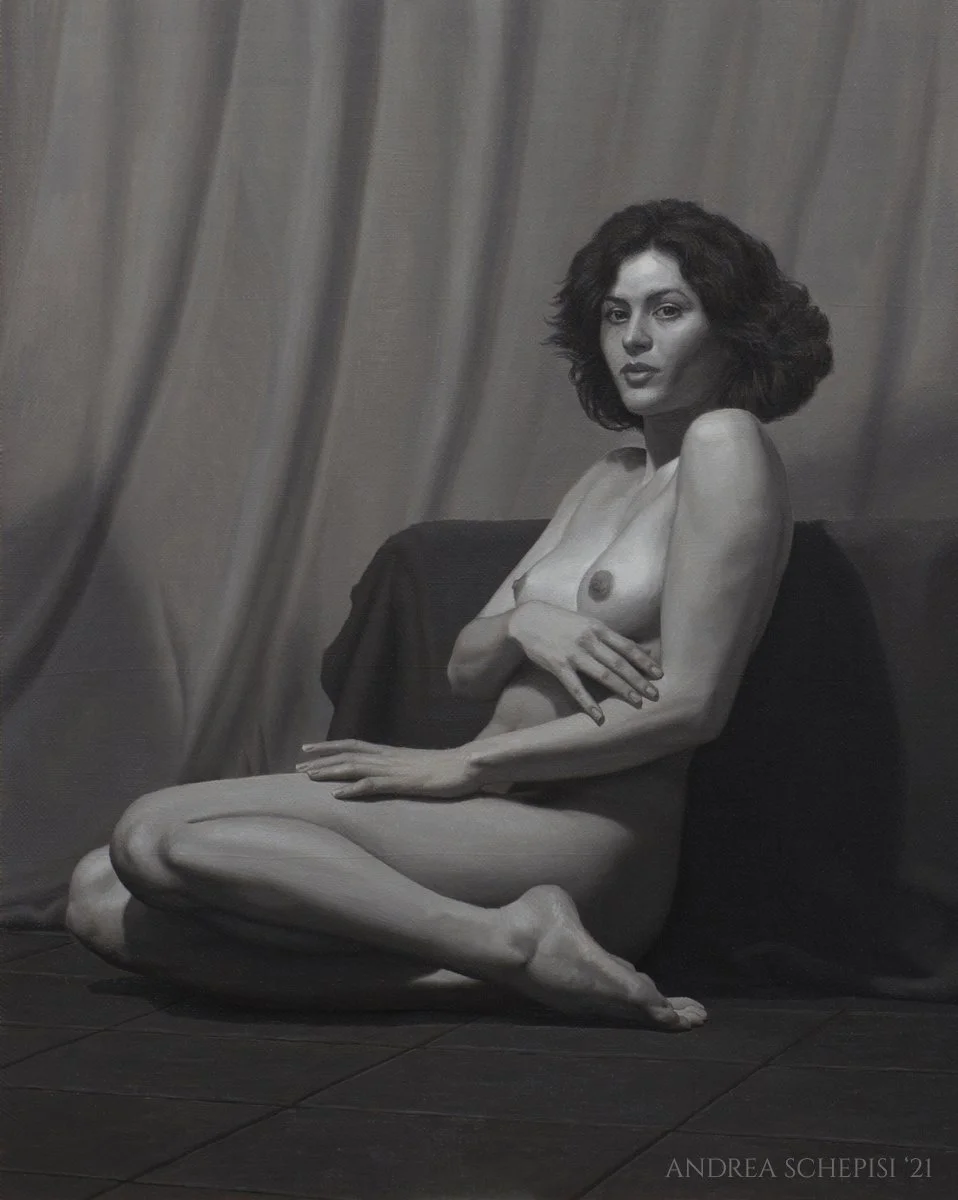 2021 Oil Study - Figure Painting - Sitting Woman