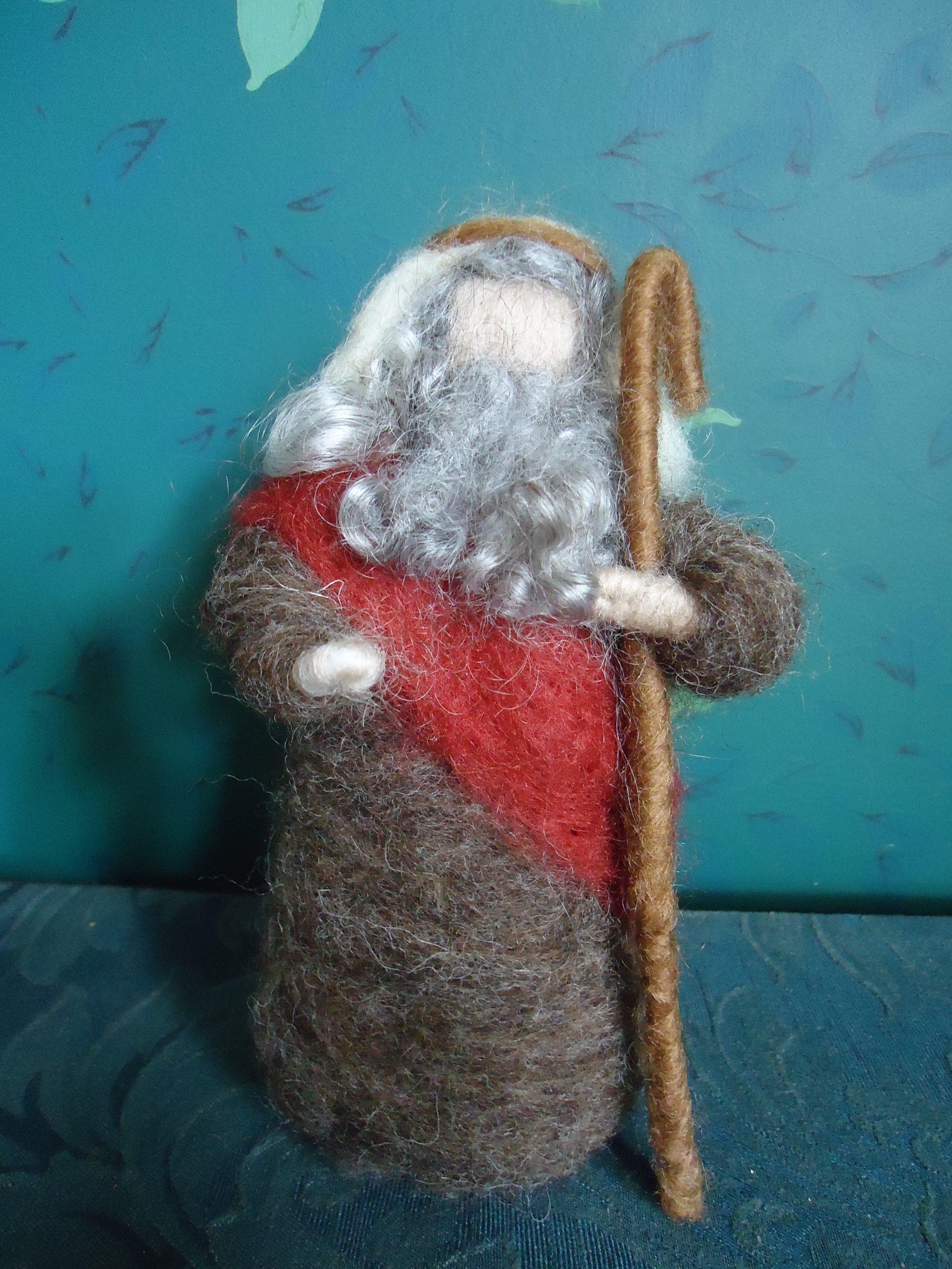 Needle-Felted Joseph for the Nativity Set