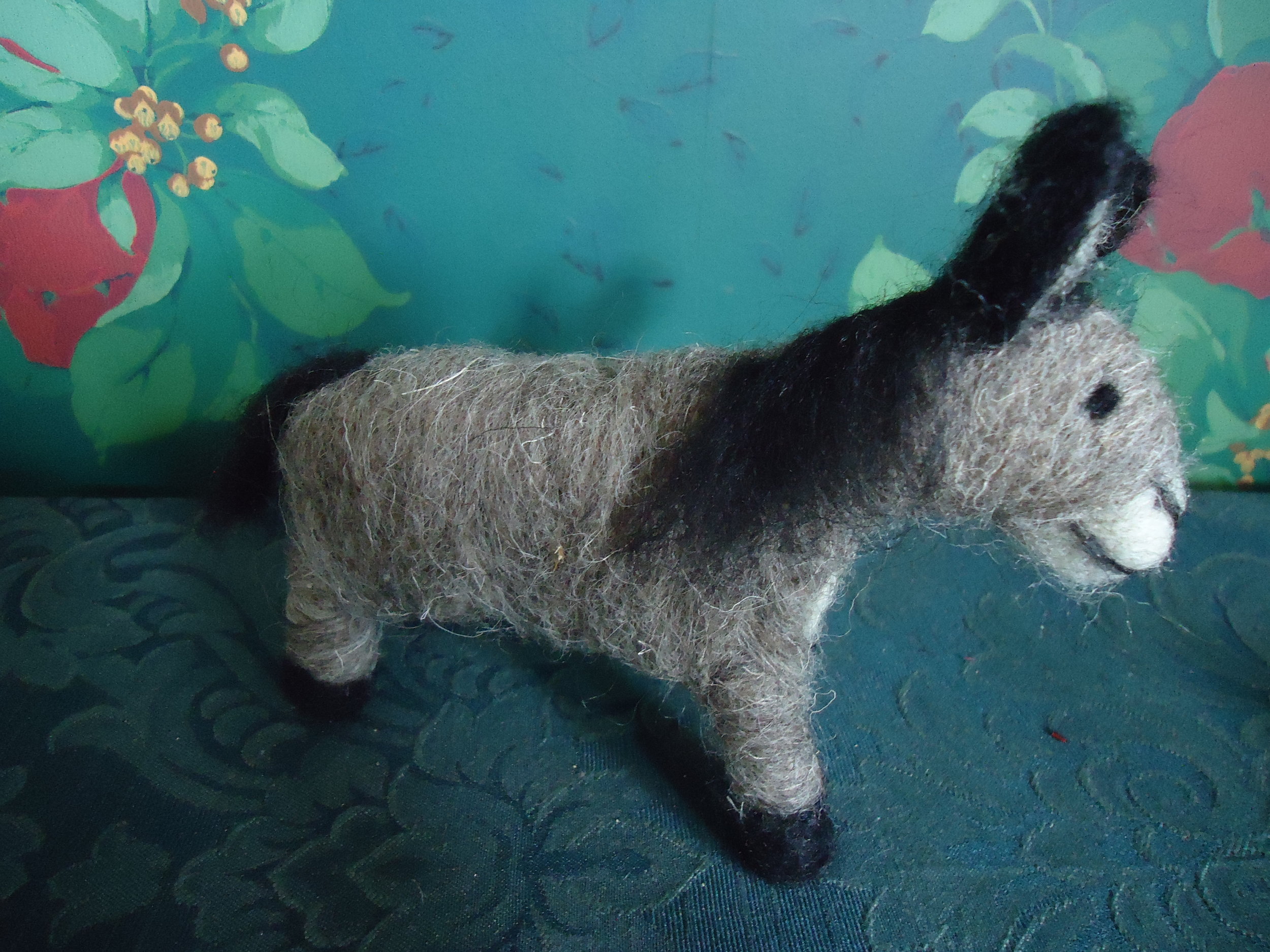 Needlefelted Donkey for the Nativity Set