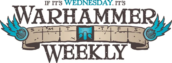 The Warhammer Weekly Logo with Vince's intro line.